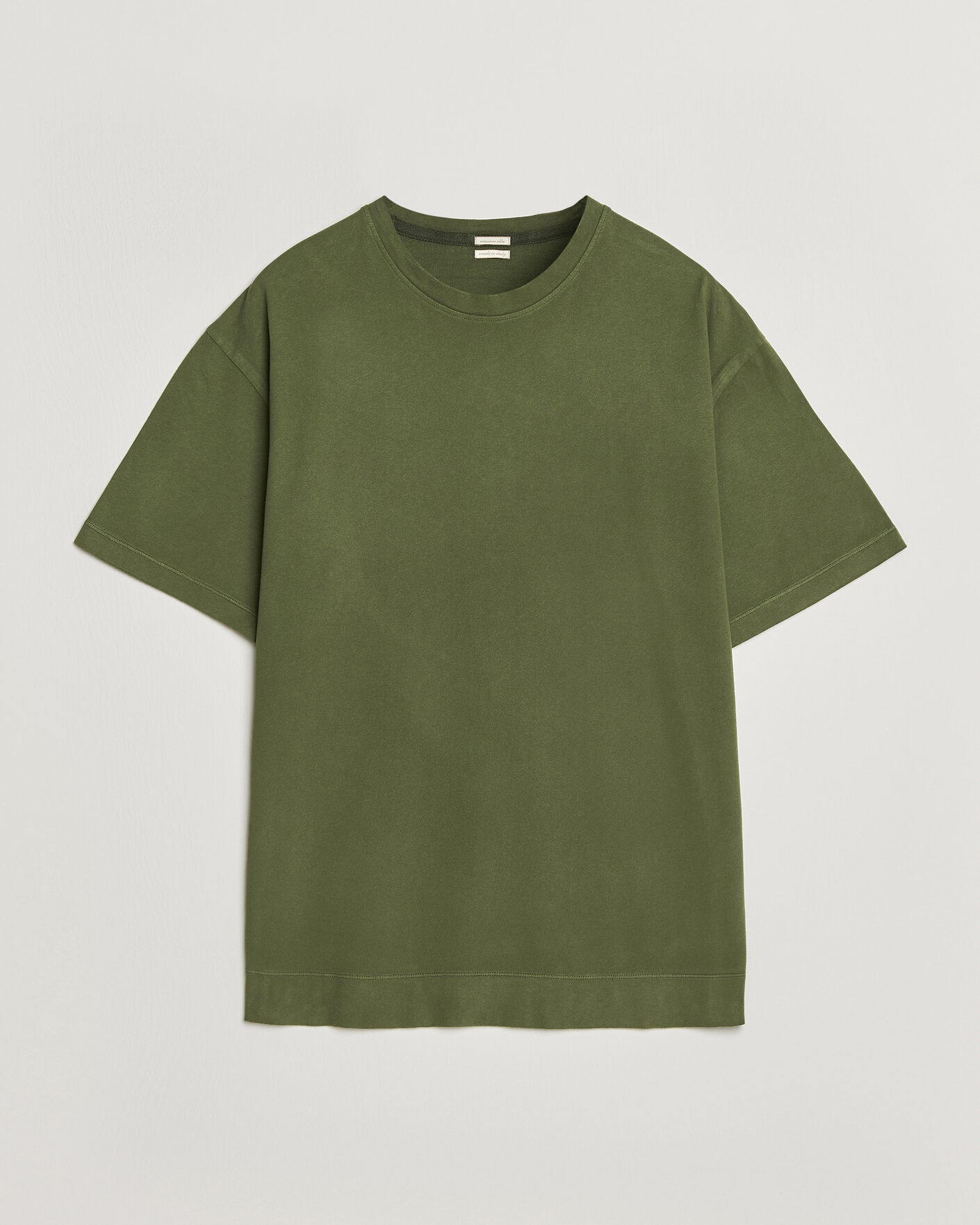 Mies | T-paidat | Massimo Alba | Nevis Brushed Cotton T-Shirt Moss Green