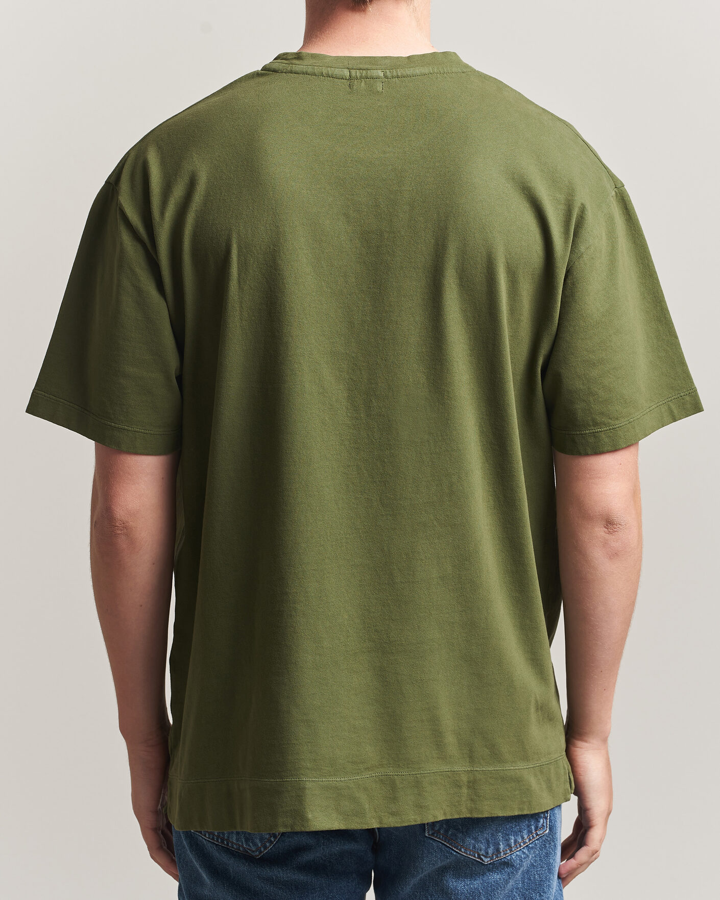 Mies | T-paidat | Massimo Alba | Nevis Brushed Cotton T-Shirt Moss Green