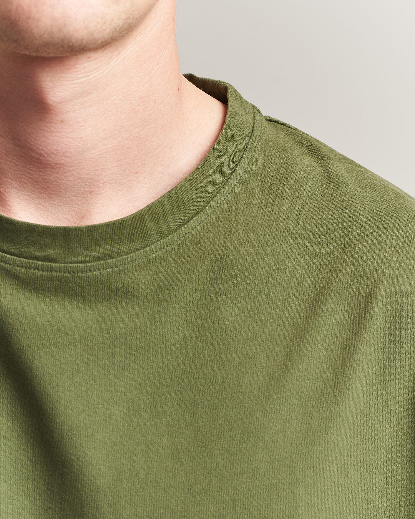 Mies | T-paidat | Massimo Alba | Nevis Brushed Cotton T-Shirt Moss Green