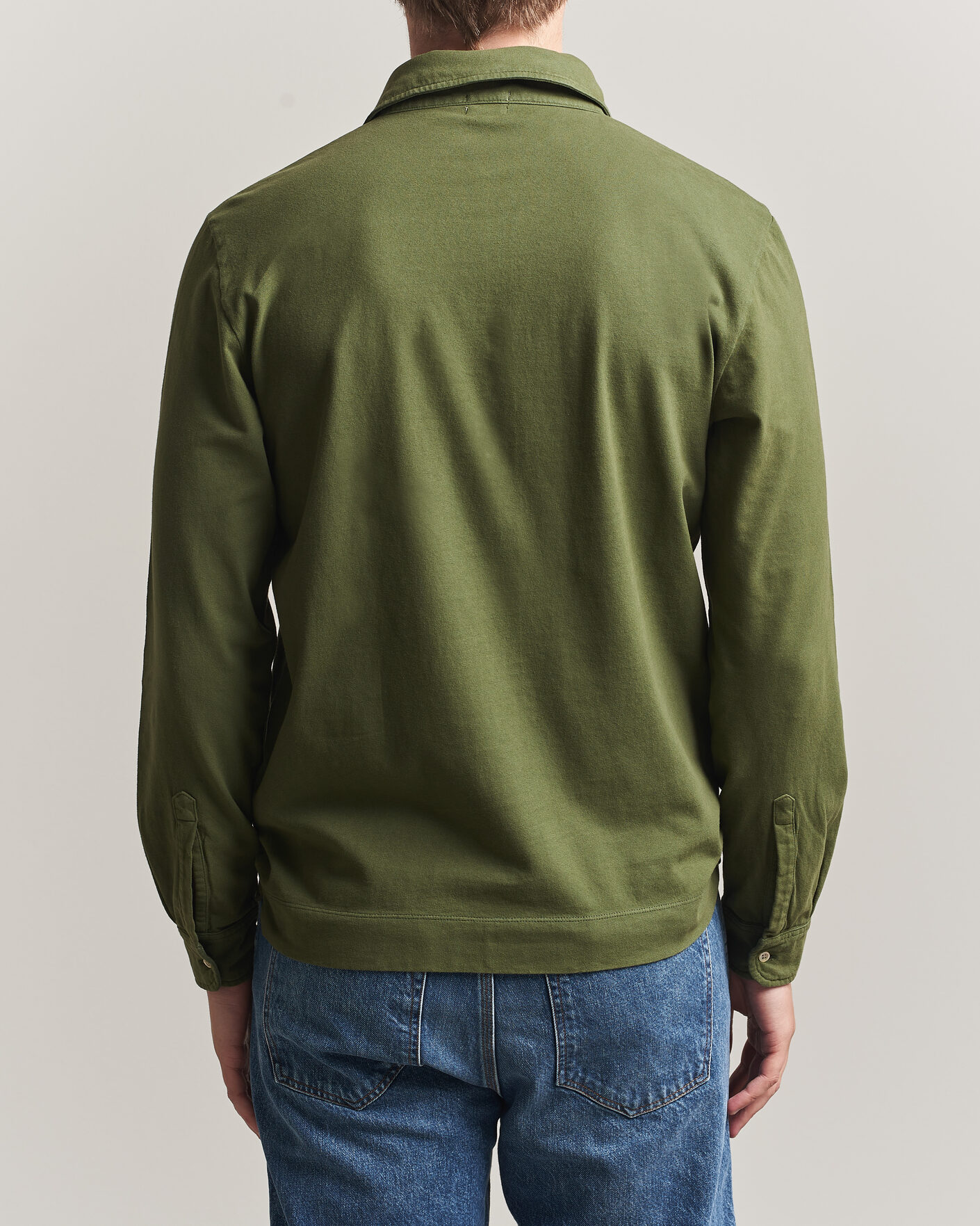 Mies | Pikeet | Massimo Alba | Raya Long Sleeve Polo Moss Green