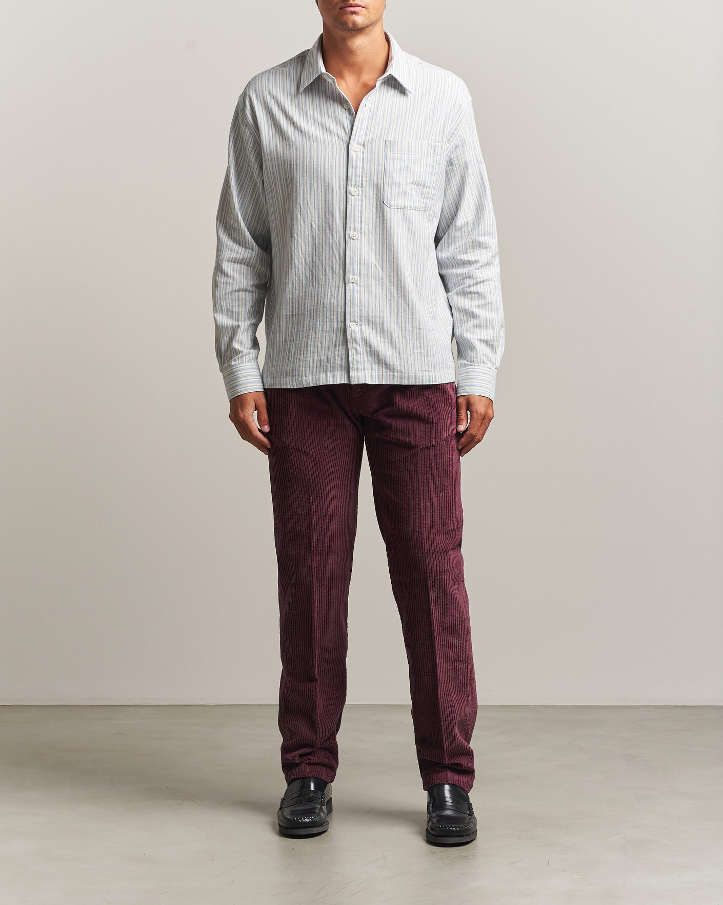 Mies | Housut | Massimo Alba | Ionio Pleated Corduroy Pants Rose Brown