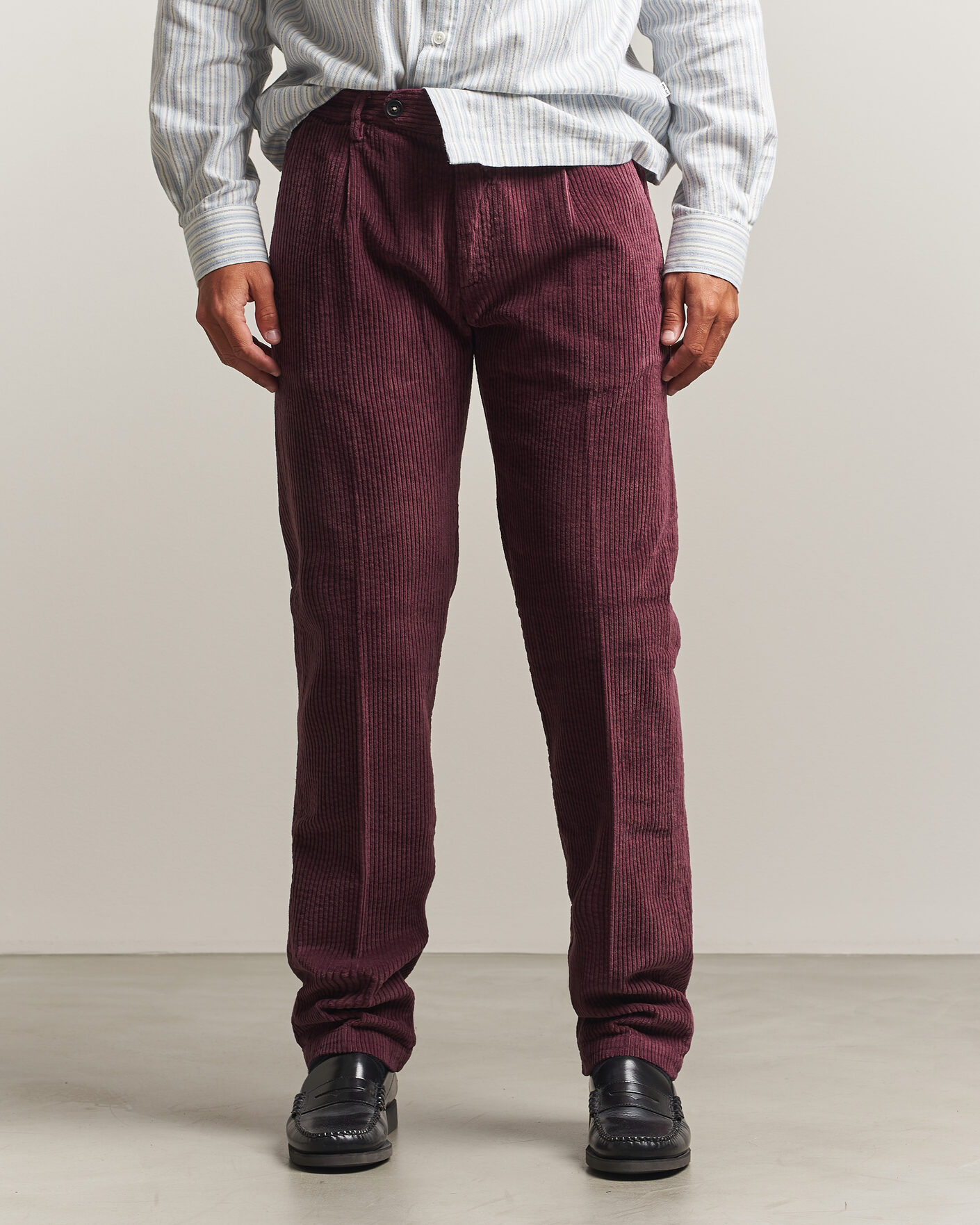 Mies | Housut | Massimo Alba | Ionio Pleated Corduroy Pants Rose Brown