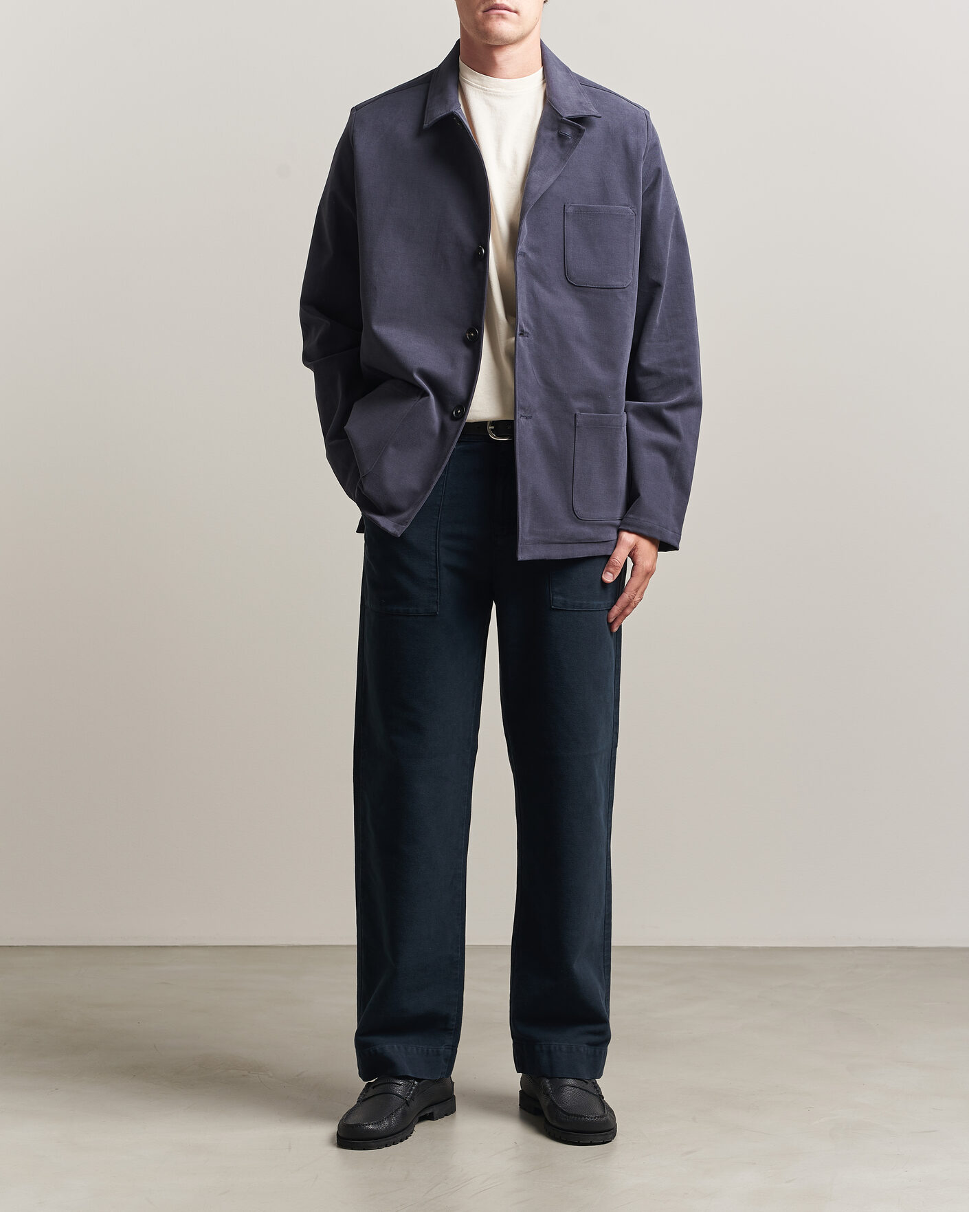 Mies | Takit | Massimo Alba | Florida Brushed Cotton Jacket Navy