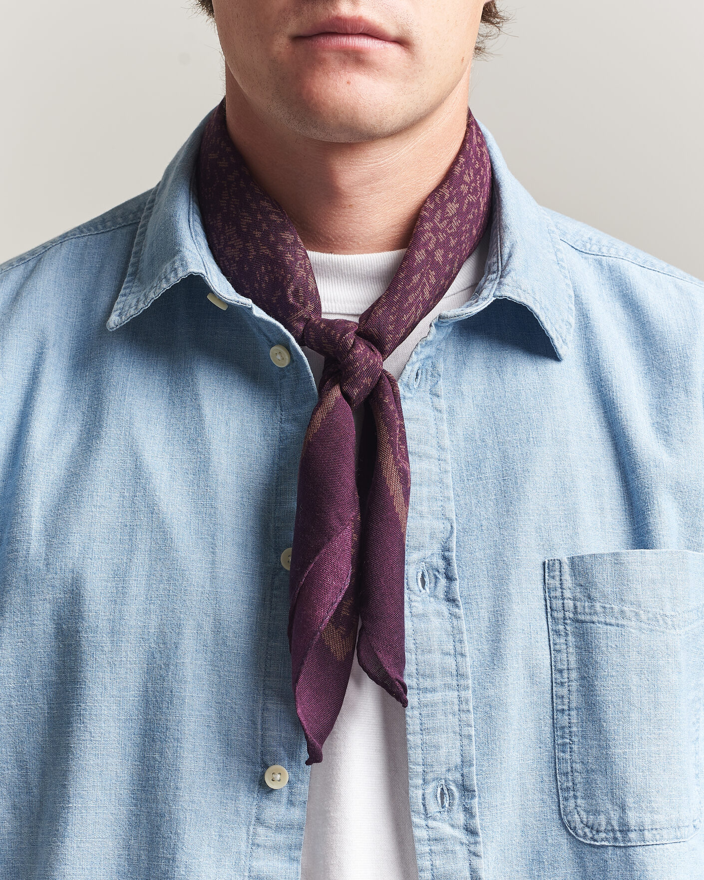 Mies | Huivit | Massimo Alba | Cashmere/Silk Bandana Burgundy