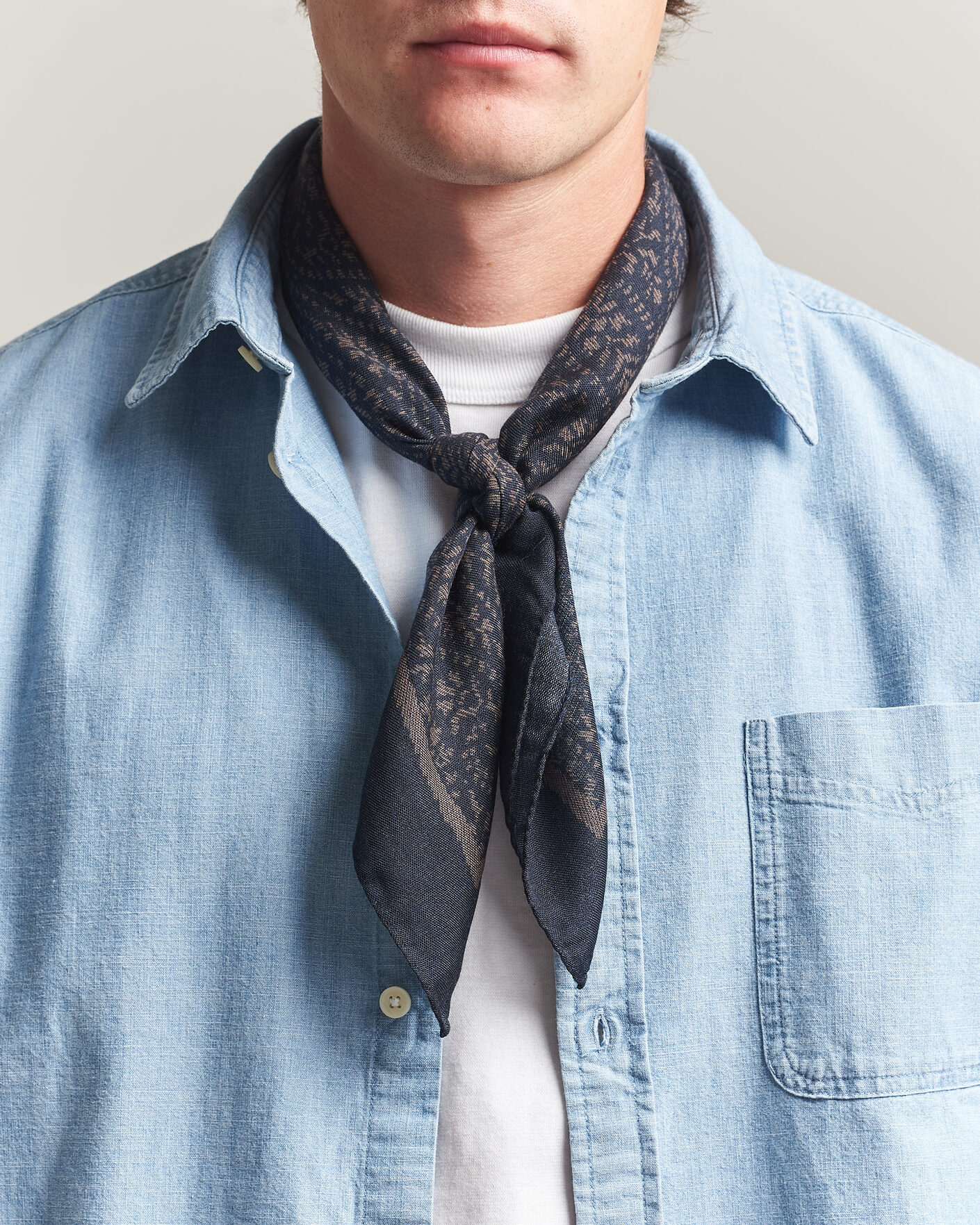 Mies | Huivit | Massimo Alba | Cashmere/Silk Bandana Navy