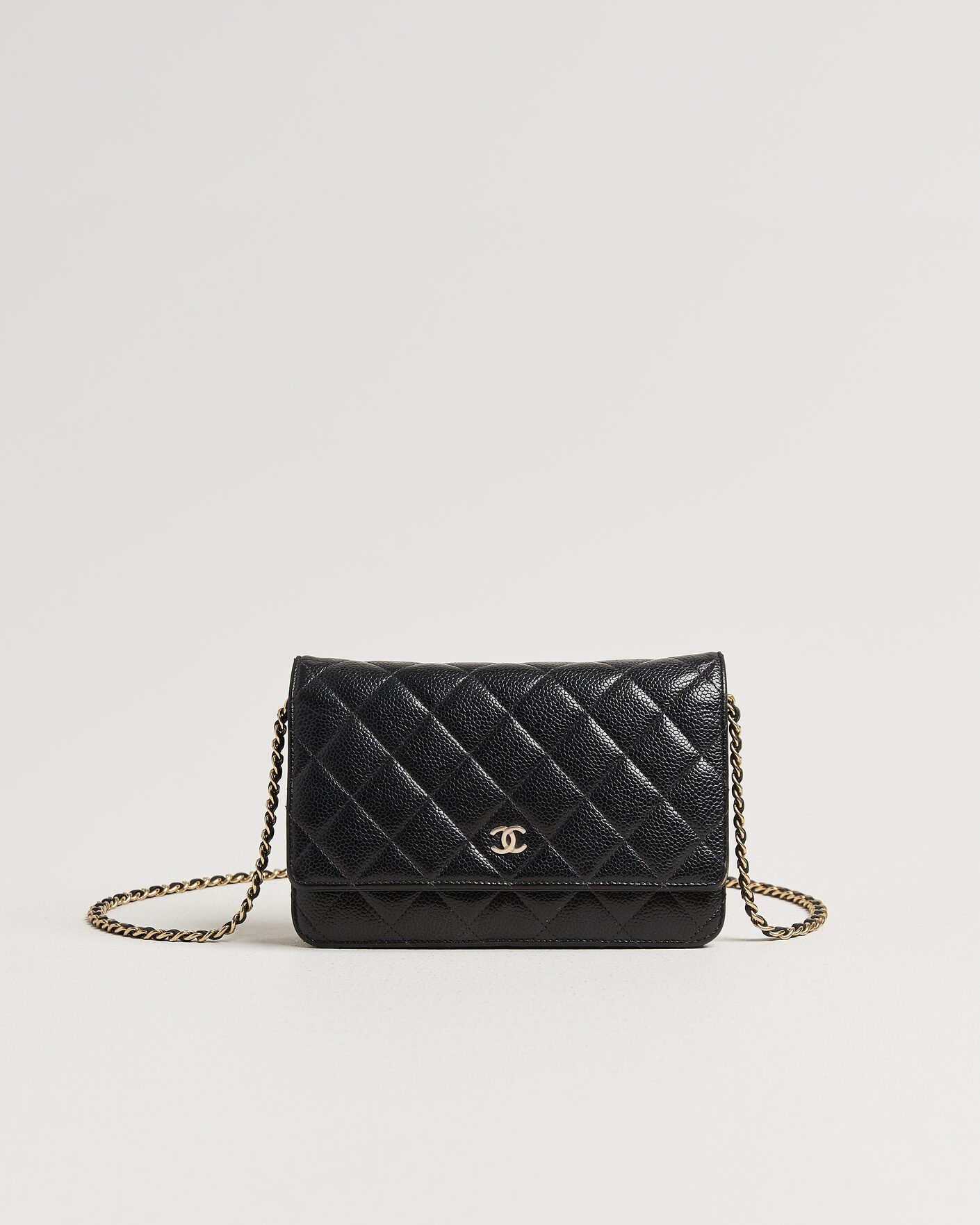 Mies | Pre-Owned & Vintage Bags | Chanel Pre-Owned | Wallet On Chain Caviar Leather Black