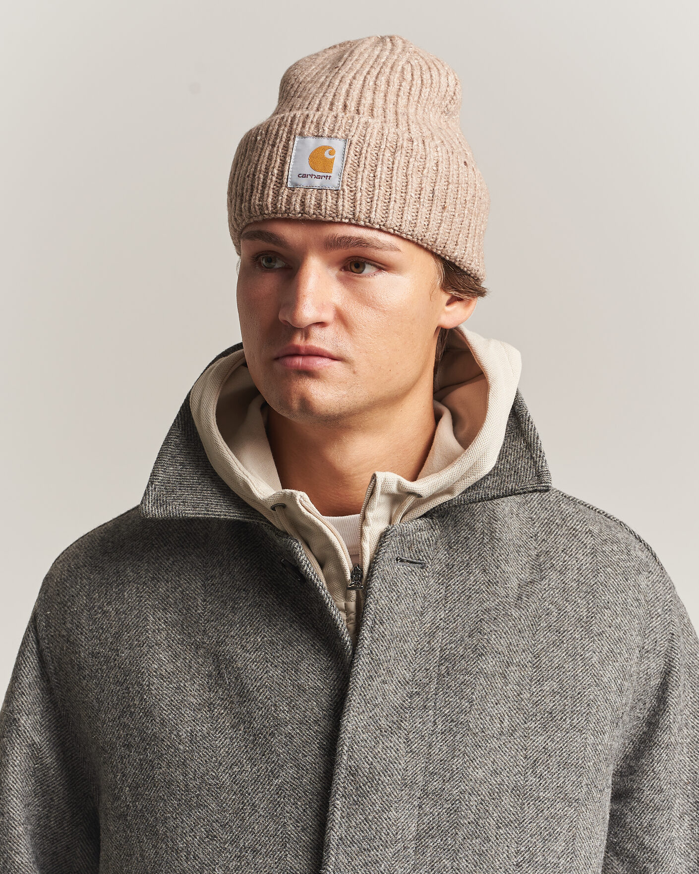Mies | Pipot | Carhartt WIP | Anglistic Wool/Cotton Beanie Specled Fleur De Sel
