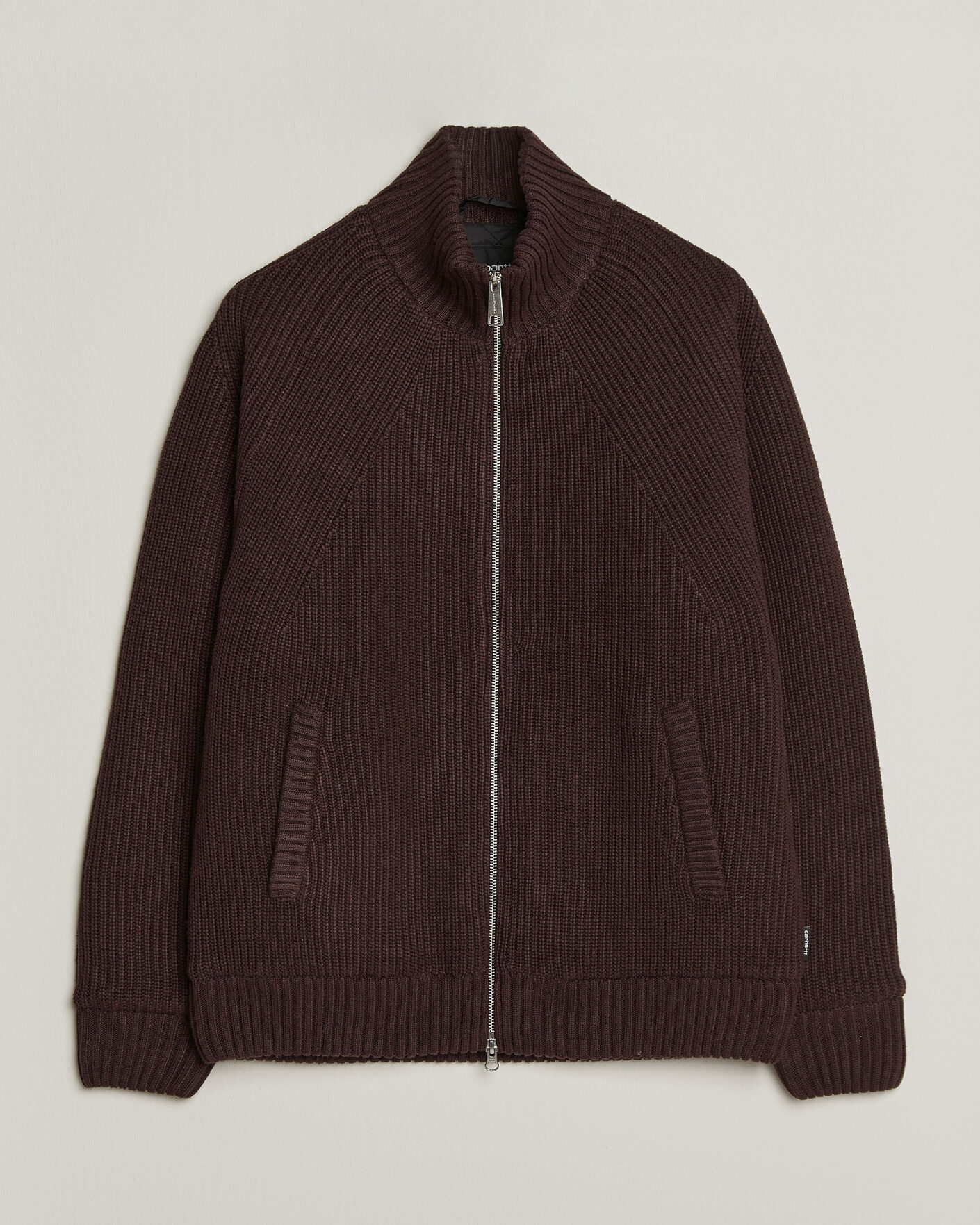 Mies | Puserot | Carhartt WIP | Bandley Padded Wool Mix Full Zip Palisander Brown