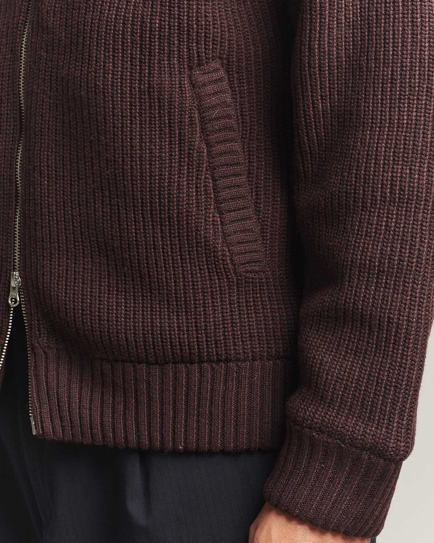 Mies | Puserot | Carhartt WIP | Bandley Padded Wool Mix Full Zip Palisander Brown