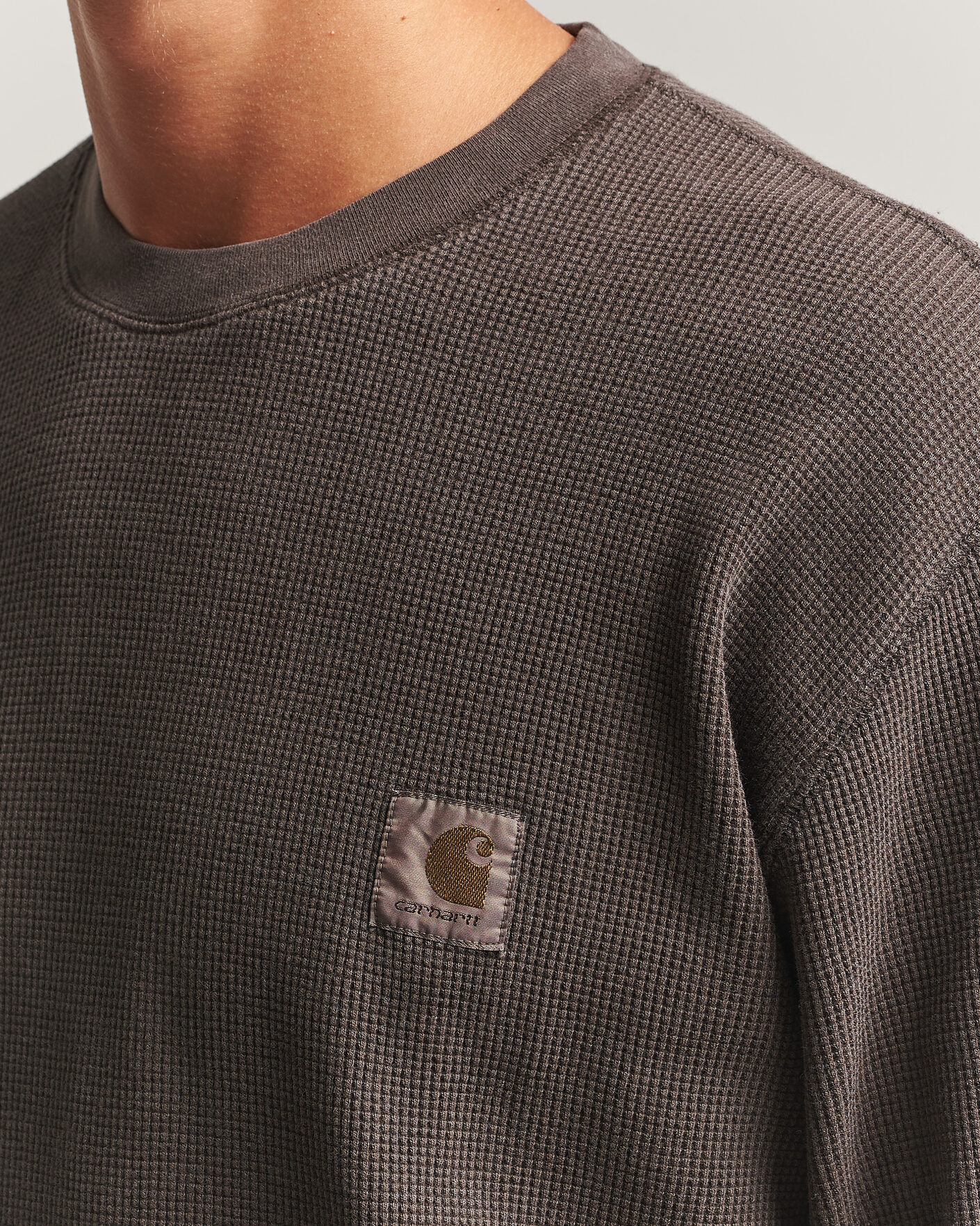 Mies | T-paidat | Carhartt WIP | Long Sleeve Waffle T-Shirt Tobacco