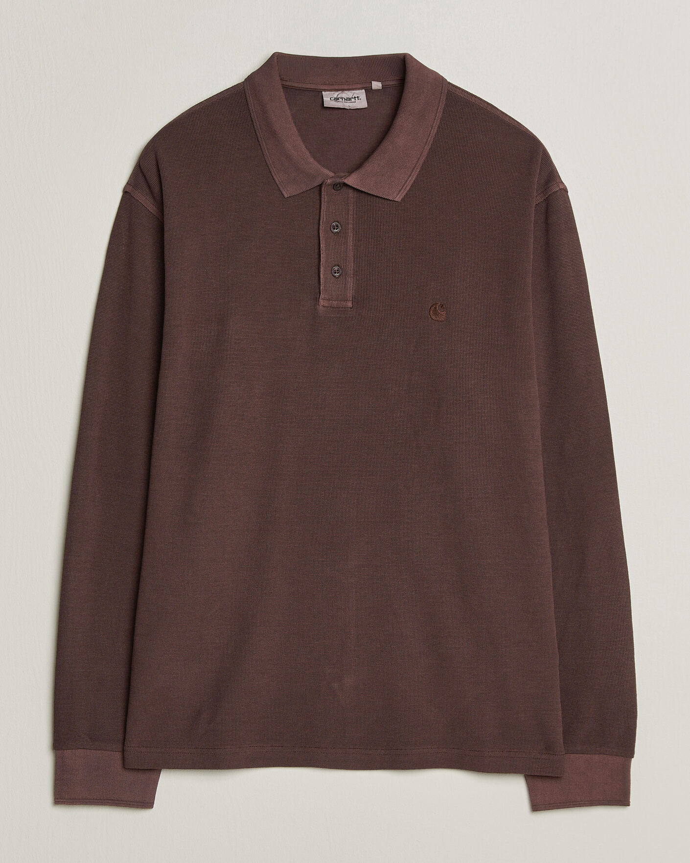 Mies | Puserot | Carhartt WIP | Long Sleeve Waffle Rugby Shirt Palisander Brown