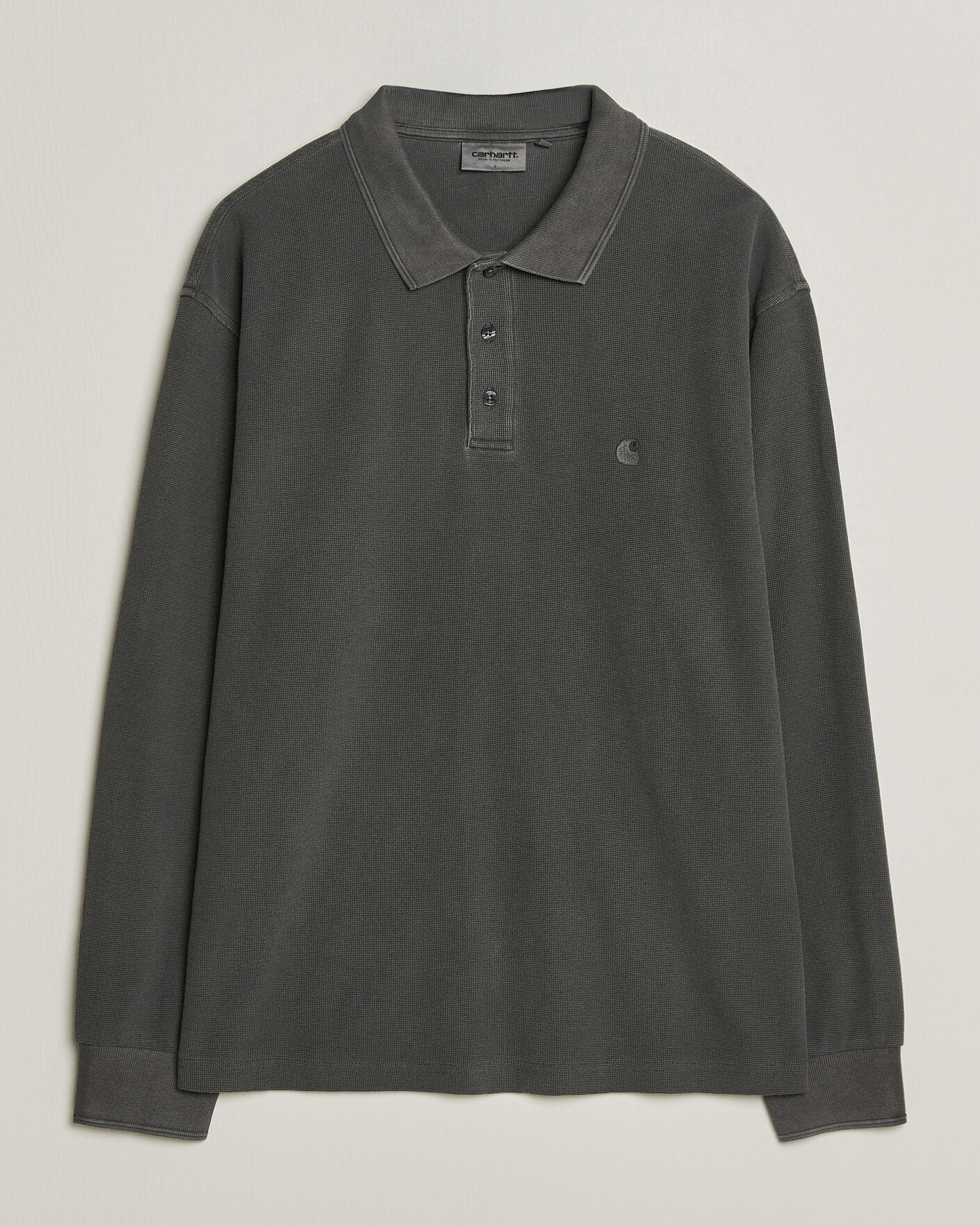 Mies | Puserot | Carhartt WIP | Long Sleeve Waffle Rugby Shirt Black