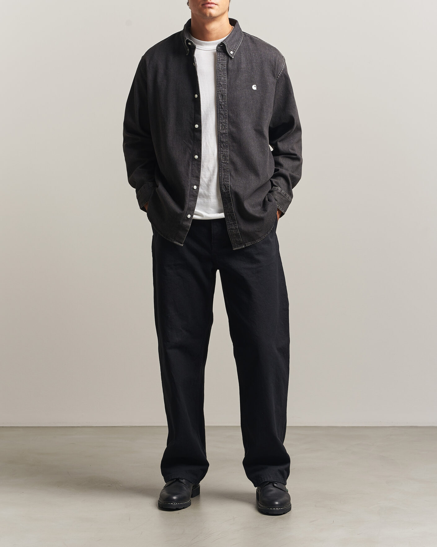 Mies | Kauluspaidat | Carhartt WIP | Lucas Denim Shirt Black