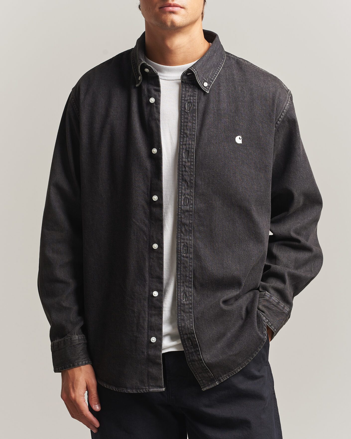 Mies | Kauluspaidat | Carhartt WIP | Lucas Denim Shirt Black