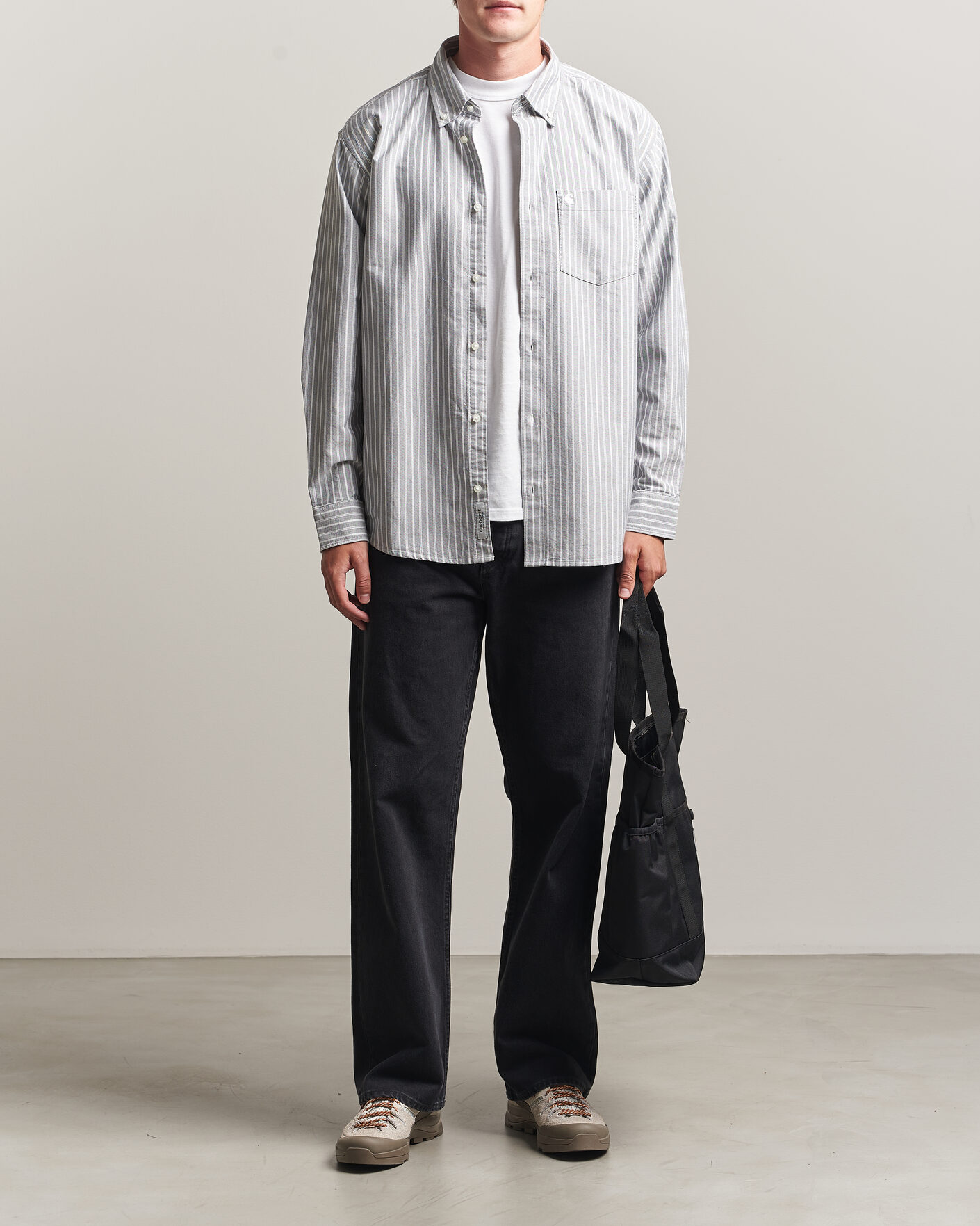 Mies | Kauluspaidat | Carhartt WIP | Canan Striped Oxford Shirt Black