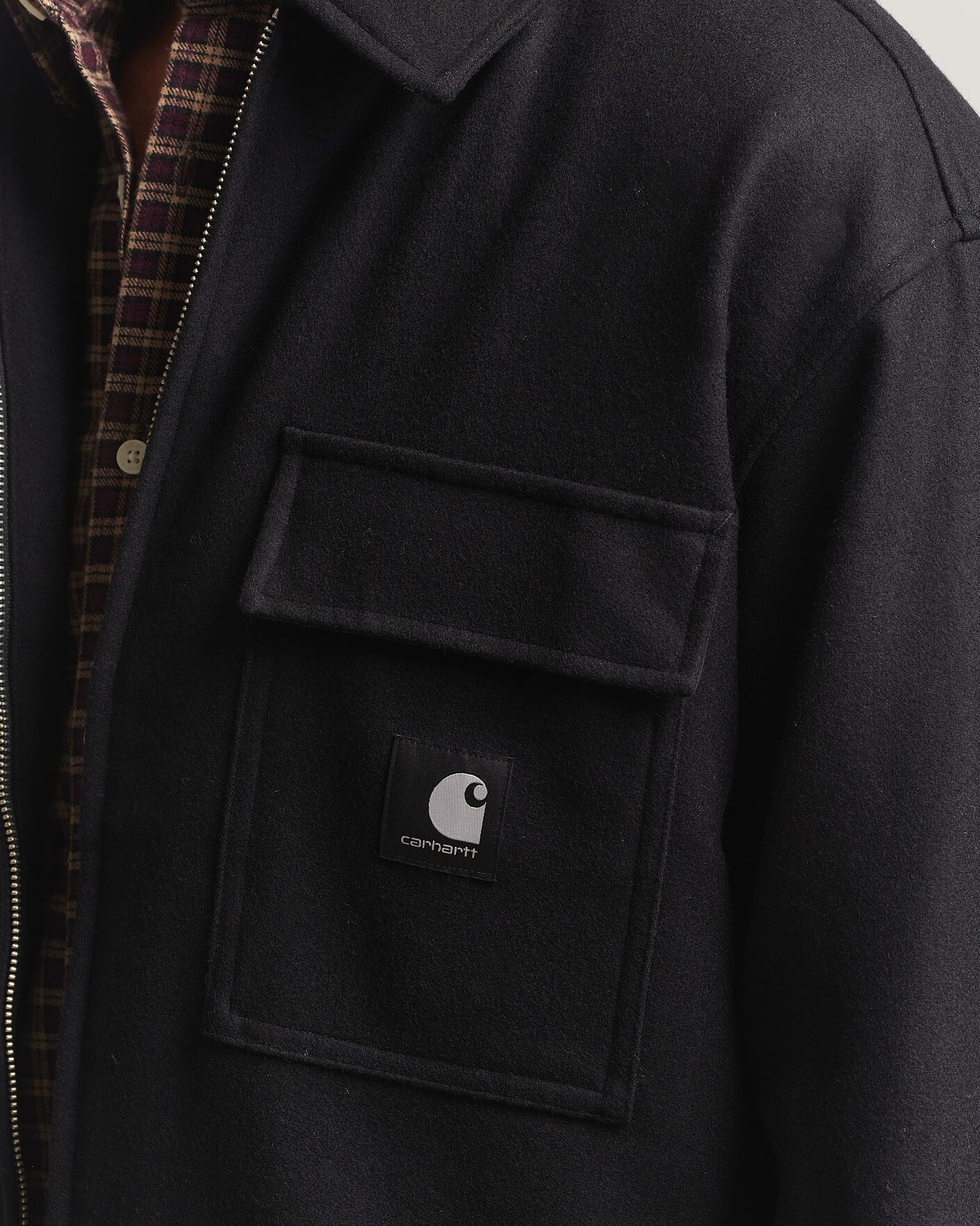 Mies | Kauluspaidat | Carhartt WIP | Atoka Wool Zip Shirt Jacket Black