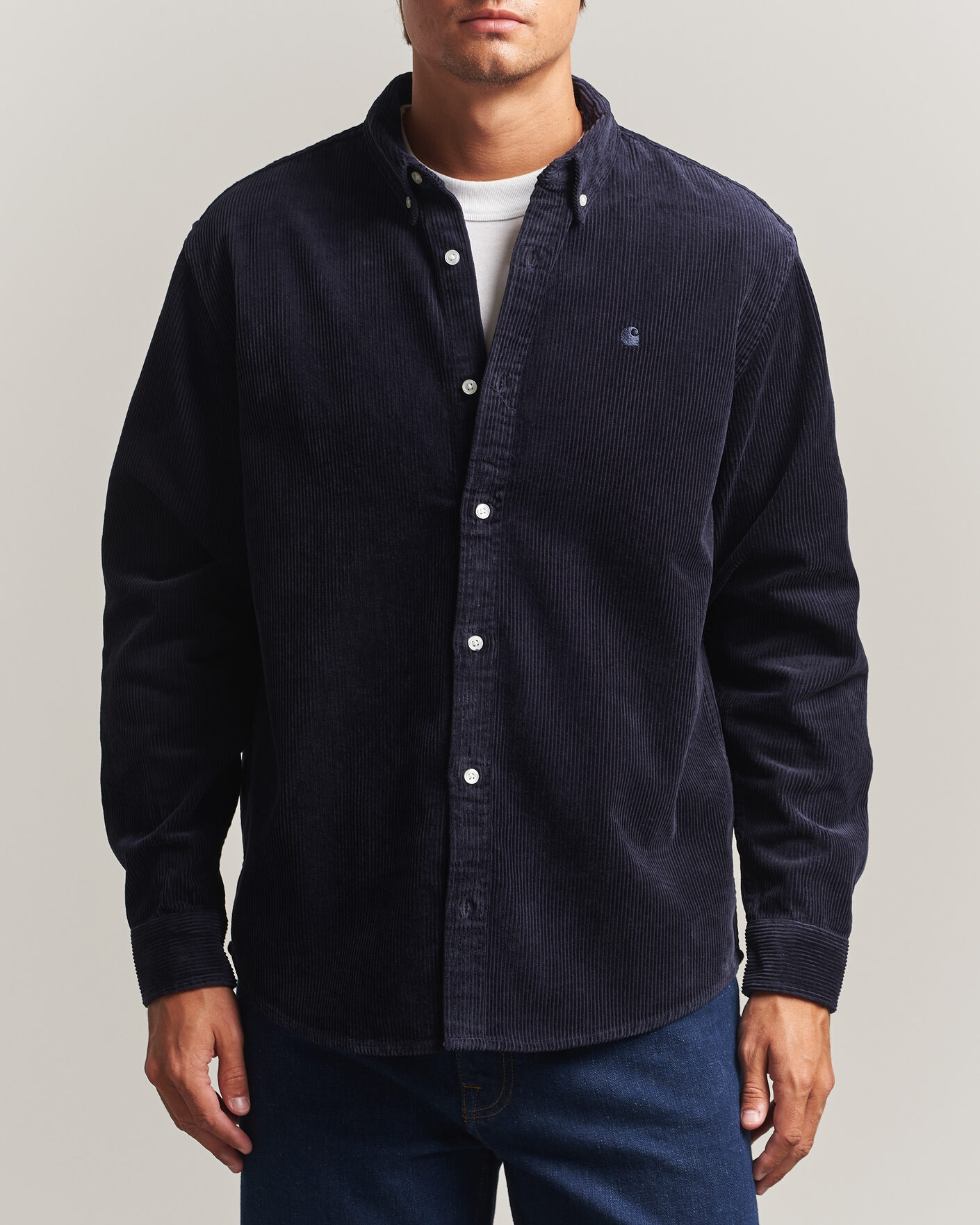 Mies | Kauluspaidat | Carhartt WIP | Madison Cord Shirt Dark Navy