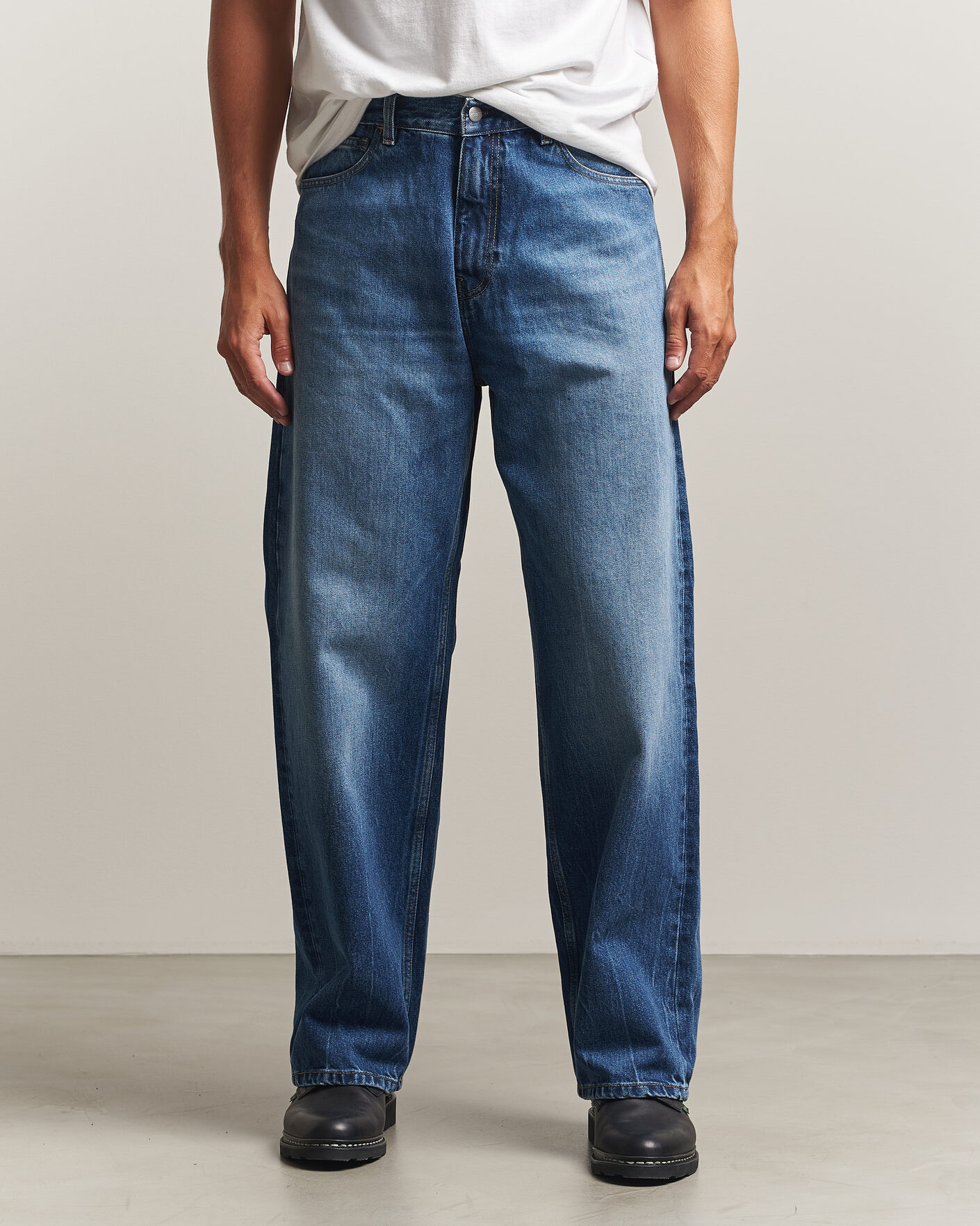 Mies | Housut | Carhartt WIP | Payson Pant Blue Marble Used Wash