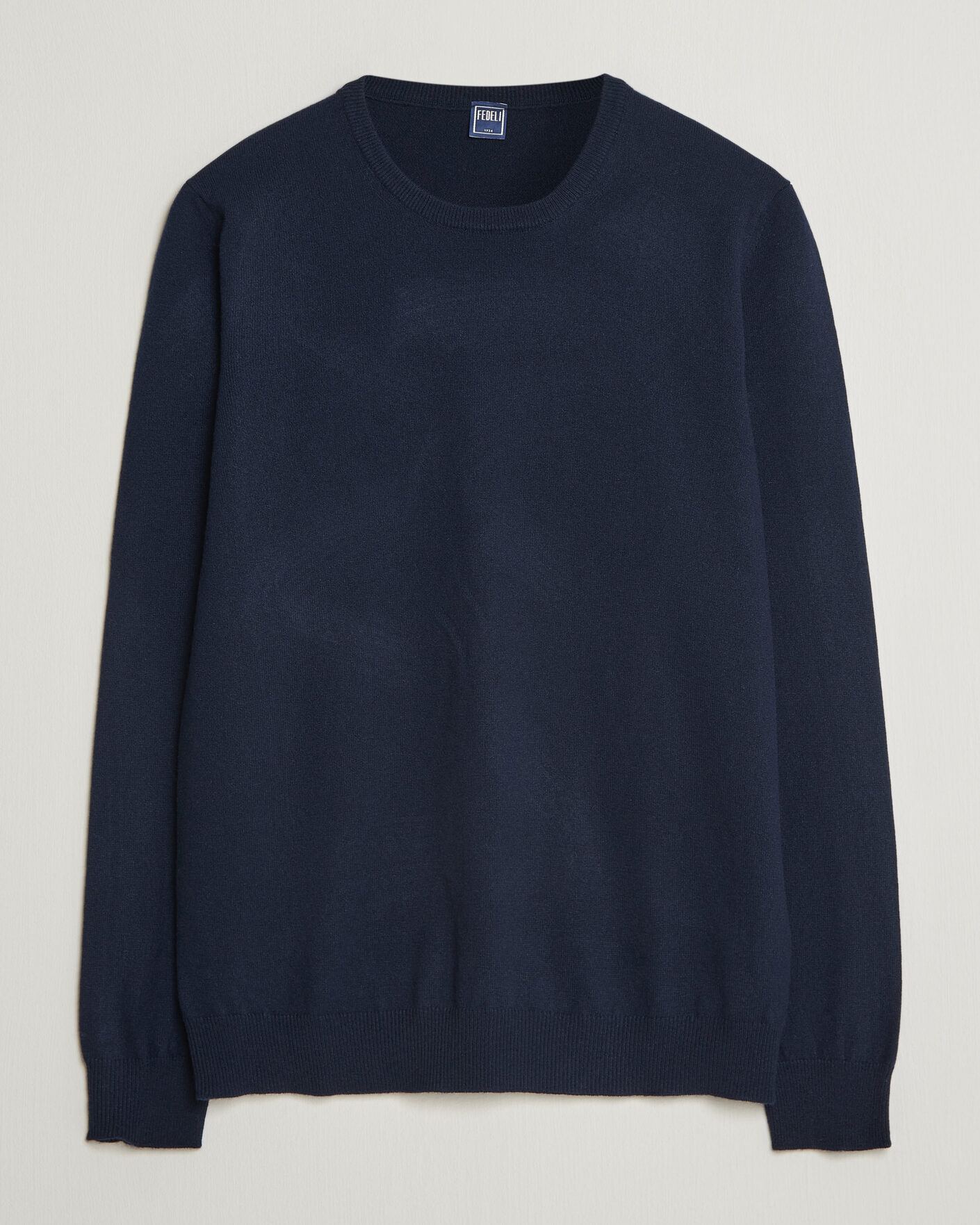 Mies | Puserot | Fedeli | Pure Cashmere Crew Neck Navy Blue