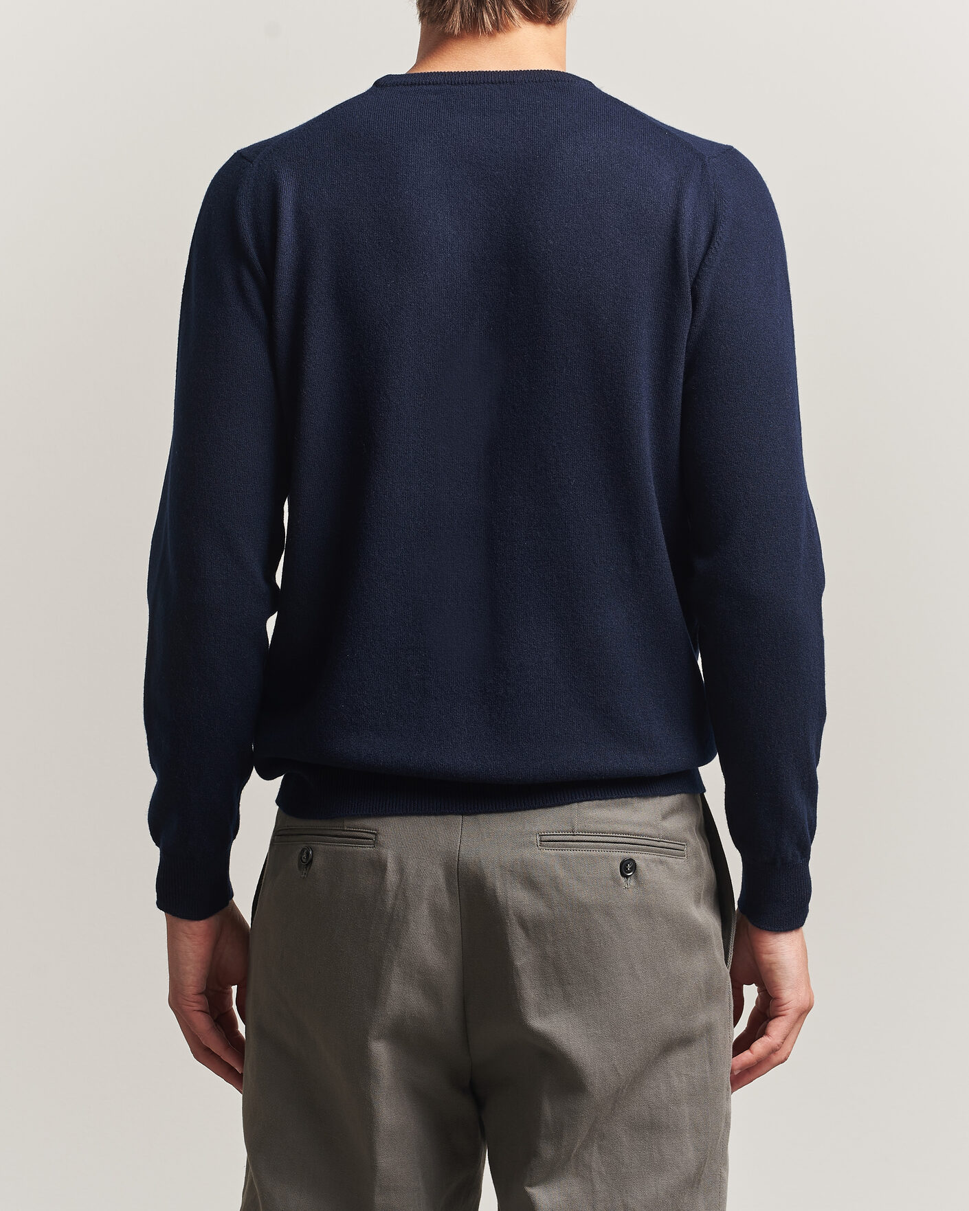 Mies | Puserot | Fedeli | Pure Cashmere Crew Neck Navy Blue