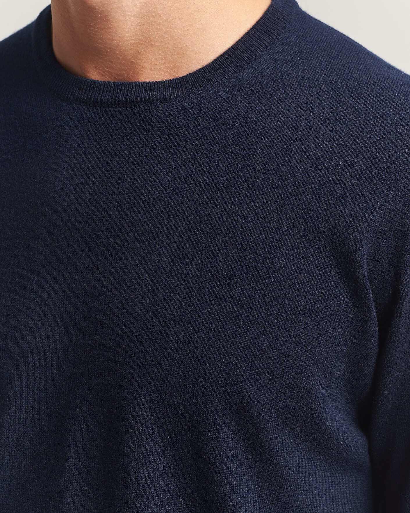 Mies | Puserot | Fedeli | Pure Cashmere Crew Neck Navy Blue