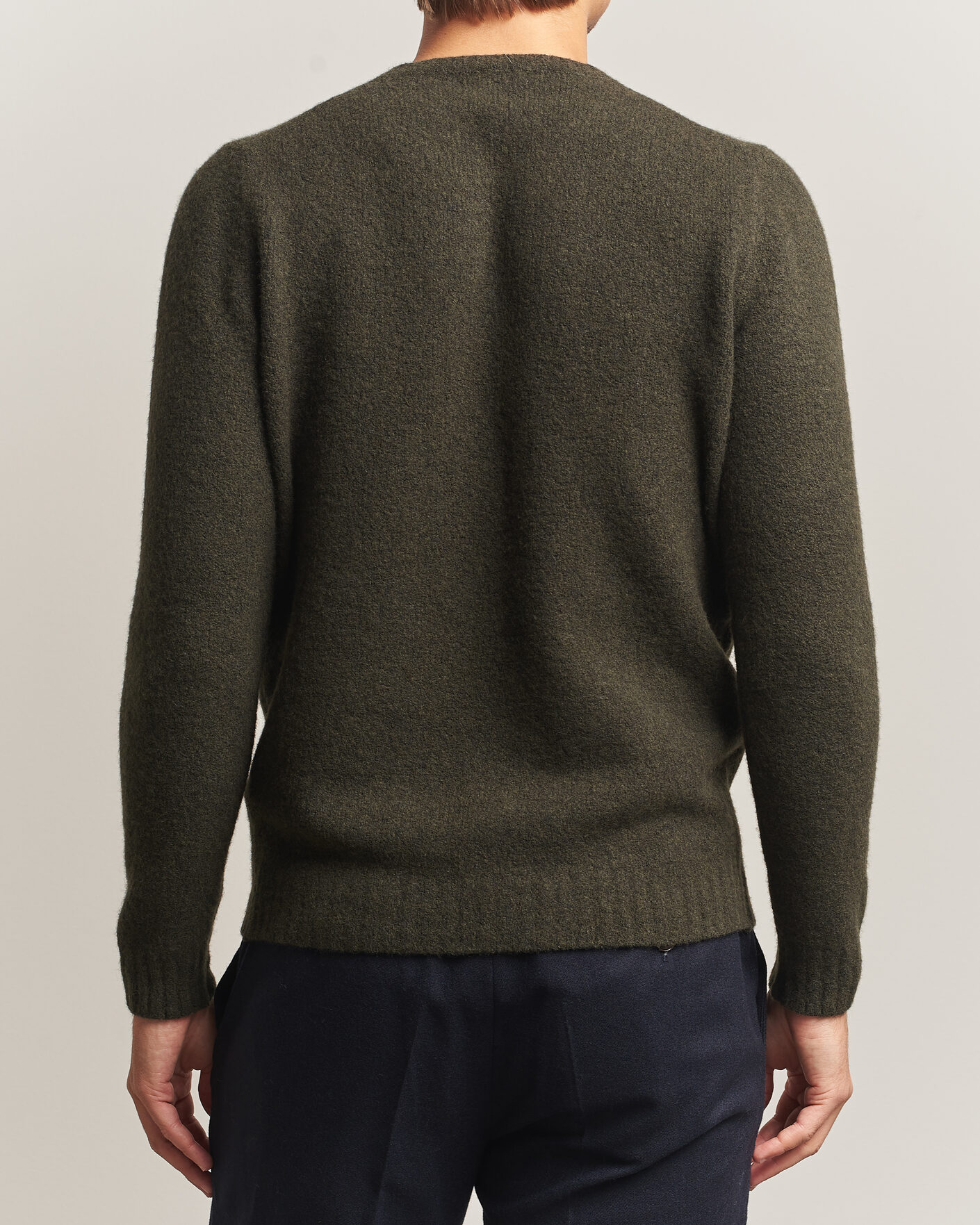 Mies | Puserot | Fedeli | Cashmere Blend Boucle Sweater Forest Green