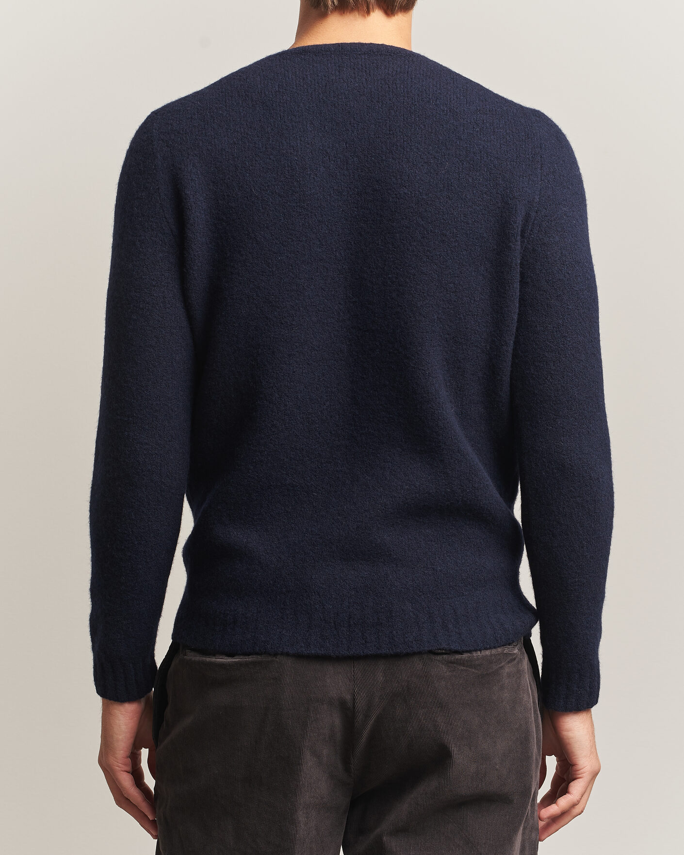 Mies | Puserot | Fedeli | Cashmere Blend Boucle Sweater Navy