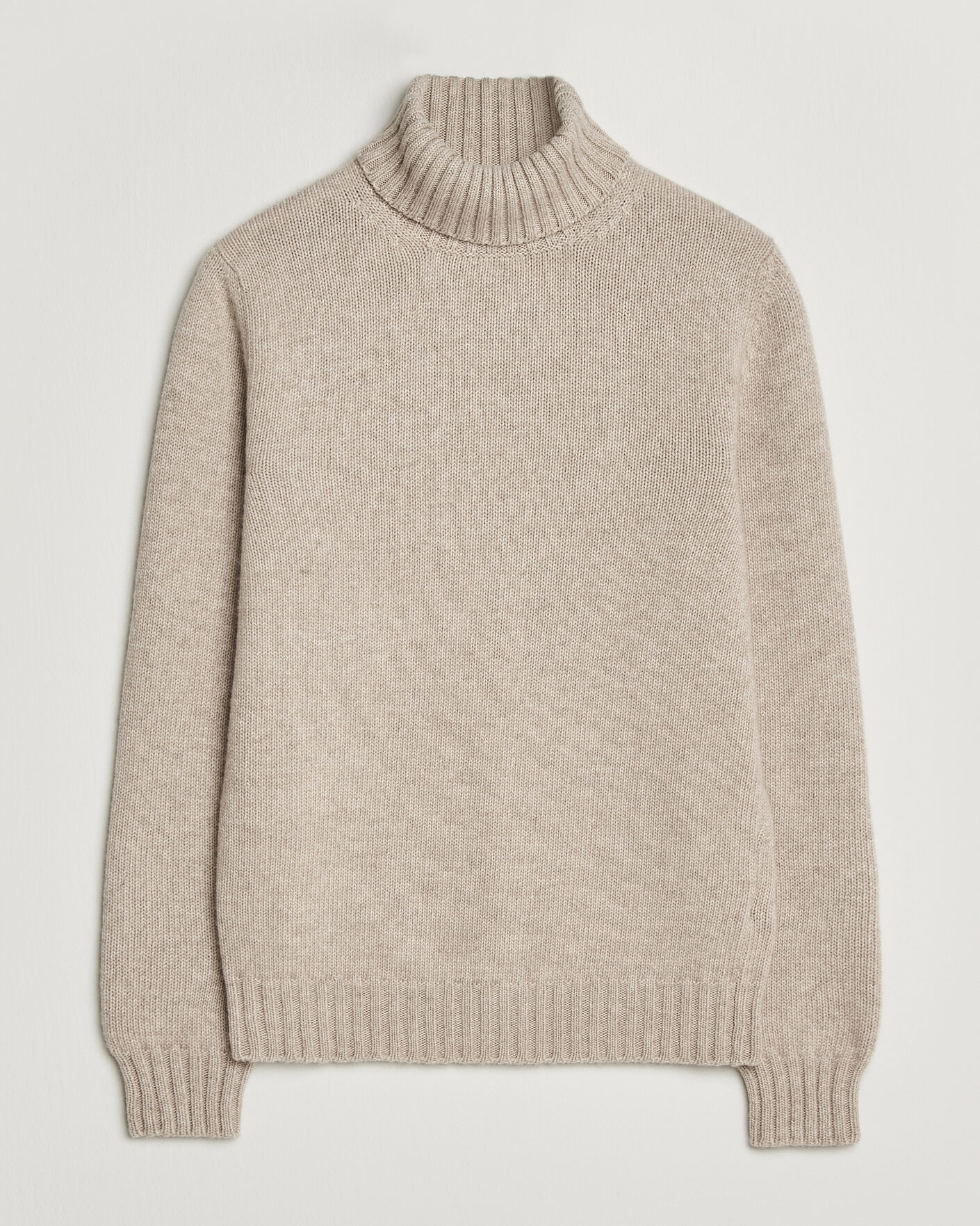 Mies | Puserot | Fedeli | Wool/Cashmere Rollneck Beige
