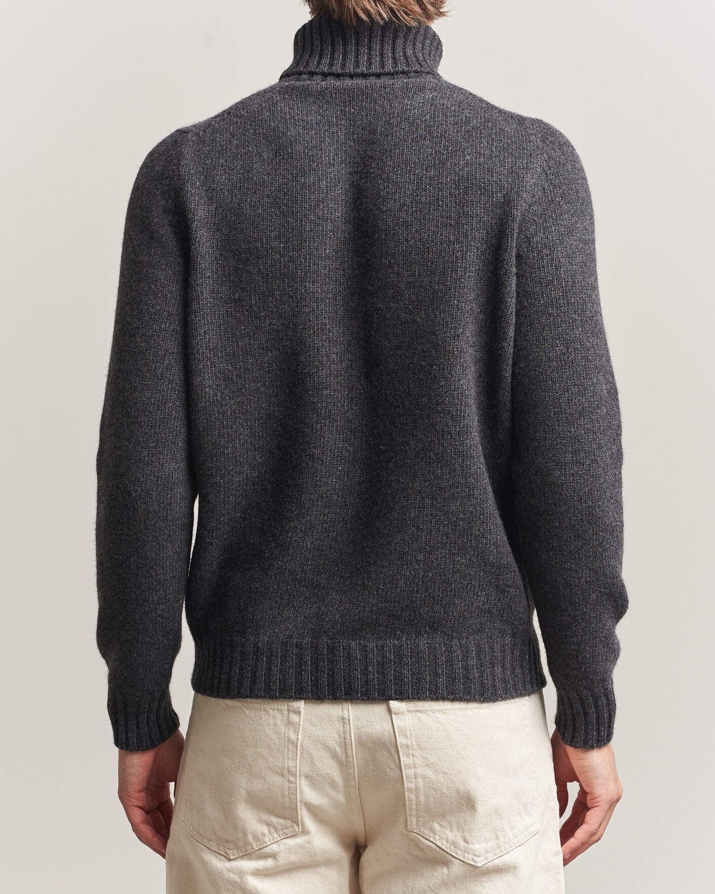 Mies | Puserot | Fedeli | Wool/Cashmere Rollneck Anthracite