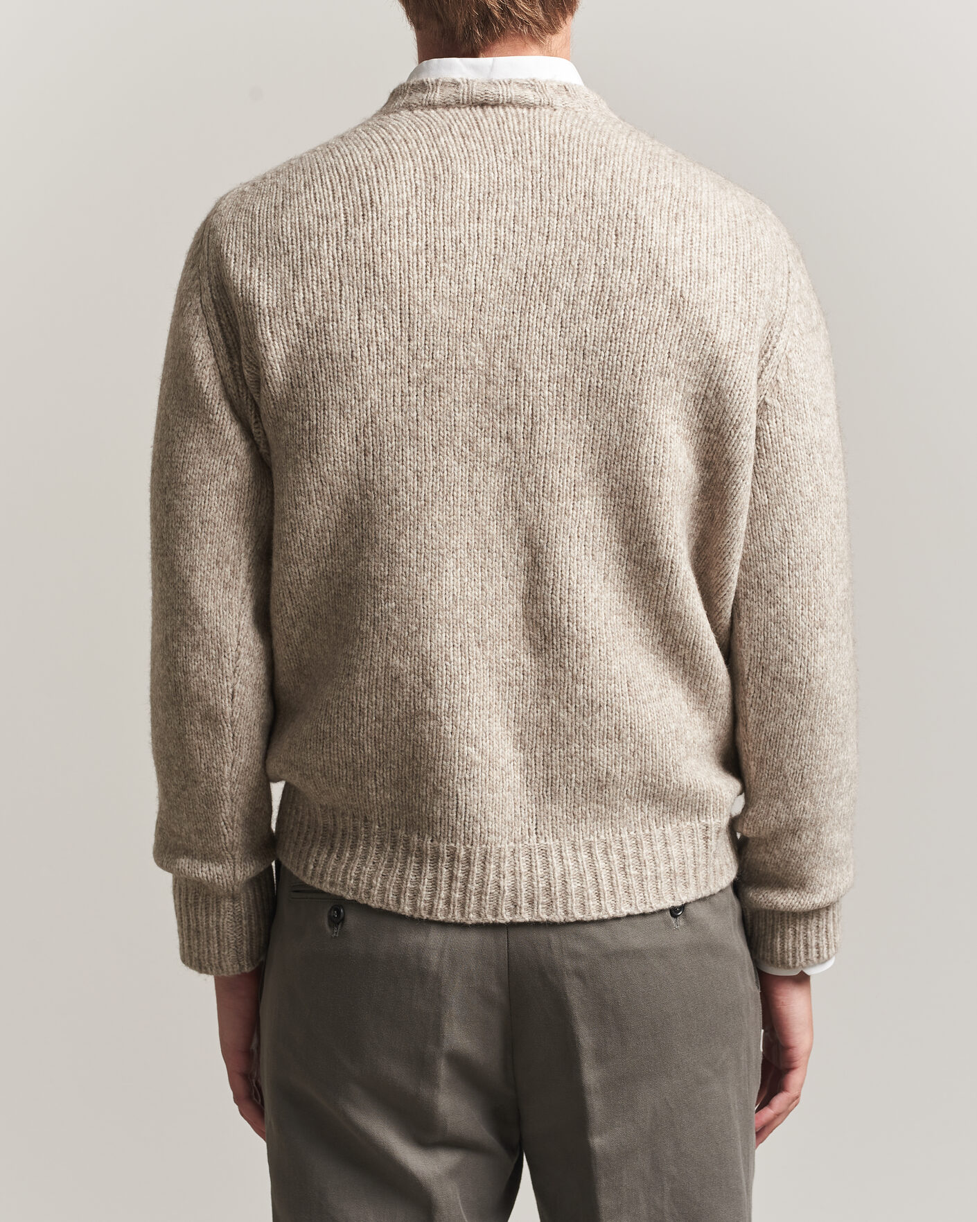 Mies | Puserot | Fedeli | Yak Blend Sweater Beige Melange