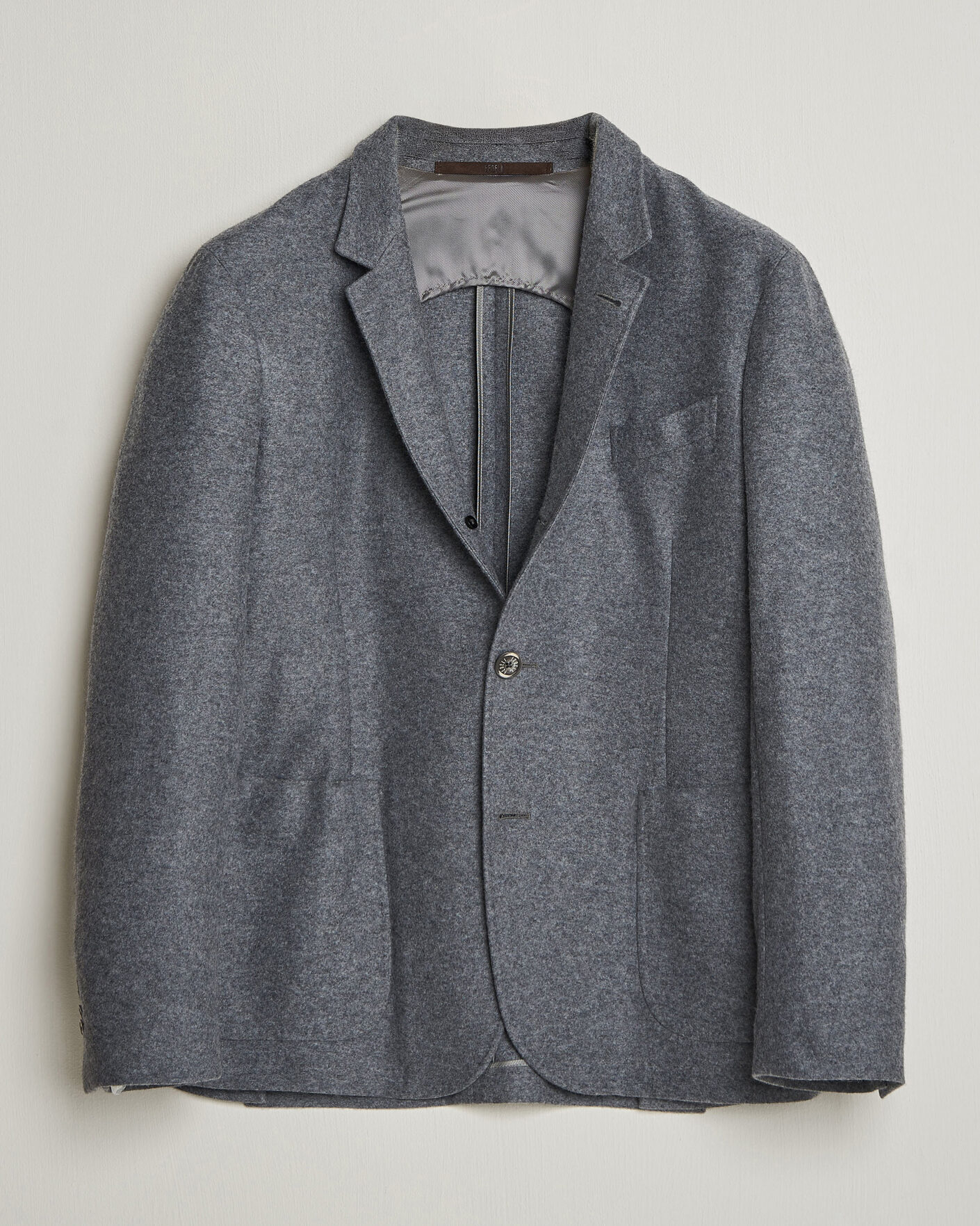 Mies | Pikkutakit | Fedeli | Cashmere Flannel Jacket Grey Melange