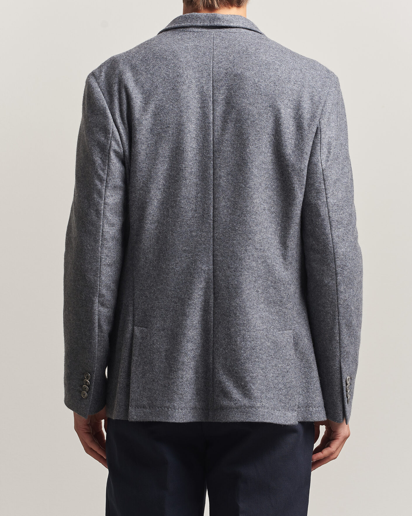 Mies | Pikkutakit | Fedeli | Cashmere Flannel Jacket Grey Melange