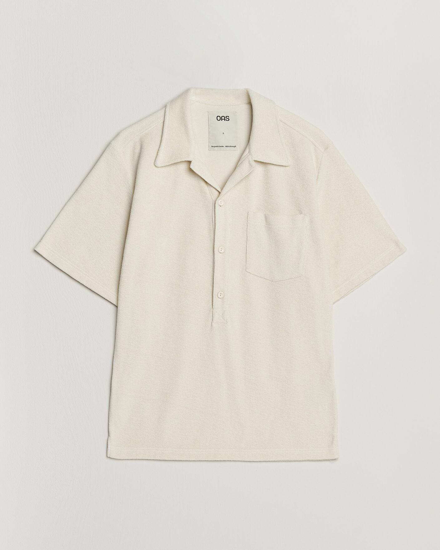 Mies | Pikeet | OAS | Novo Regular Fit Terry Polo Ecru