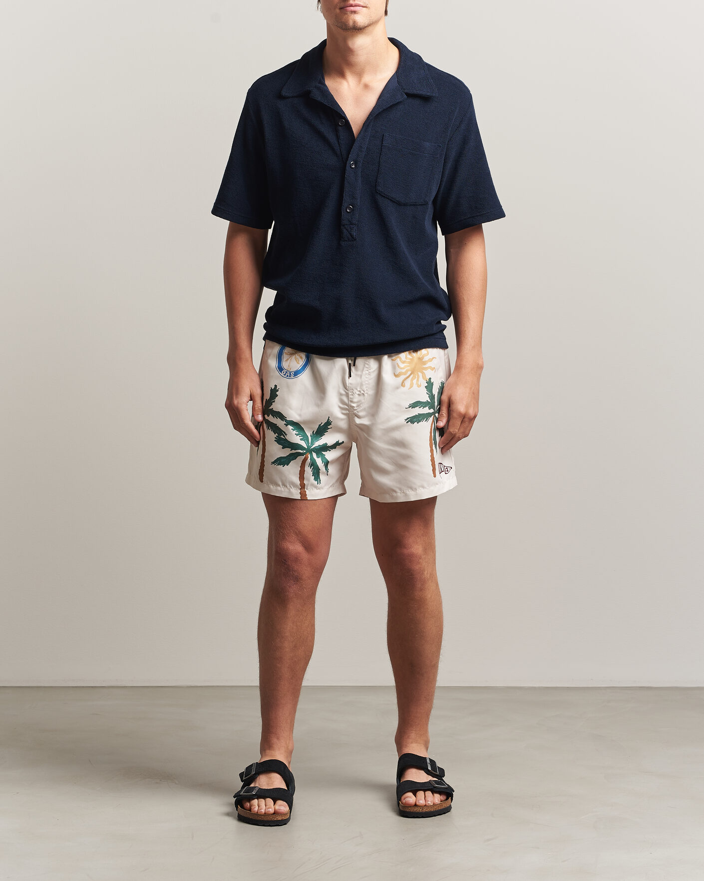 Mies | Pikeet | OAS | Novo Regular Fit Terry Polo Dark Blue