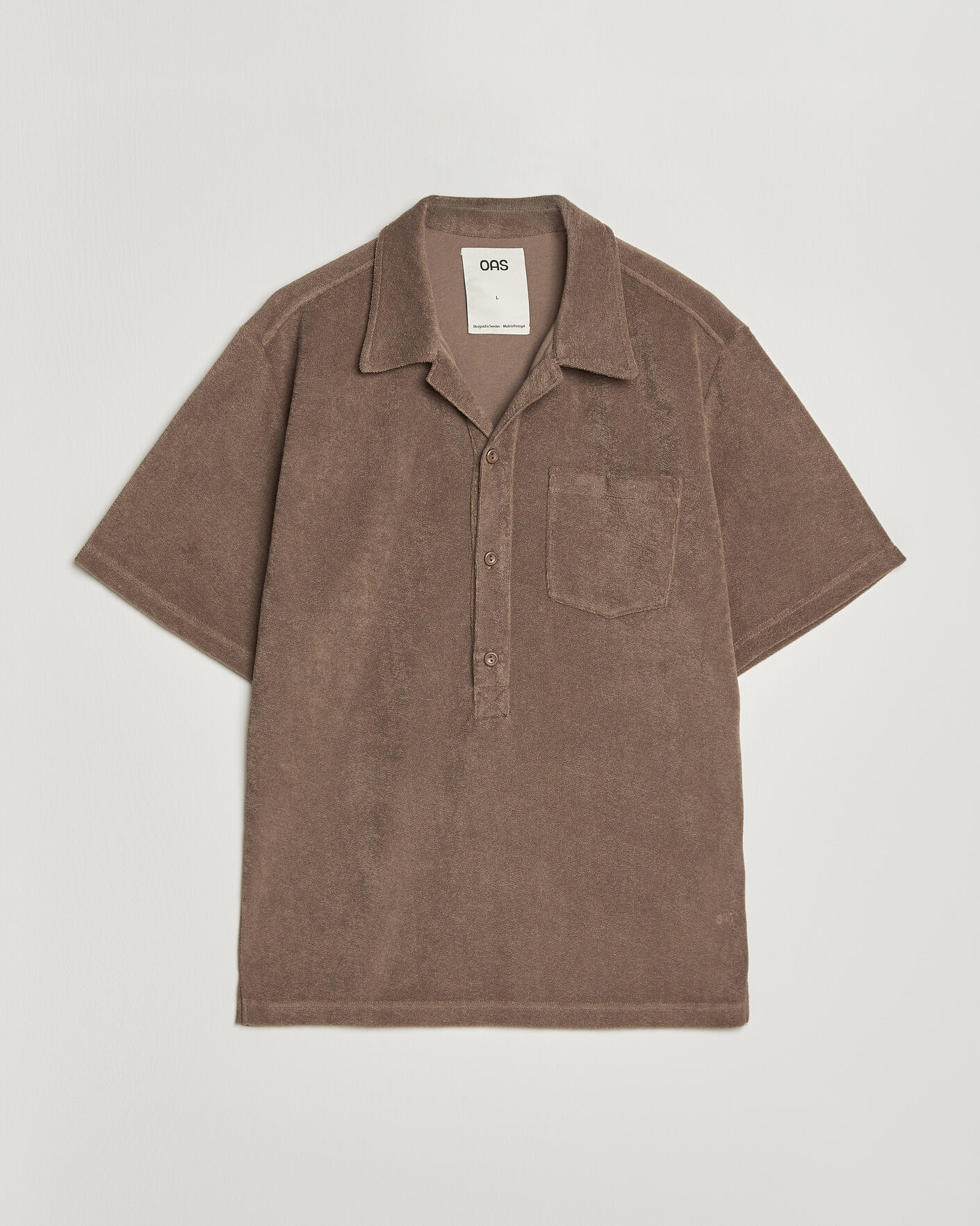 Mies | Pikeet | OAS | Novo Regular Fit Terry Polo Brown
