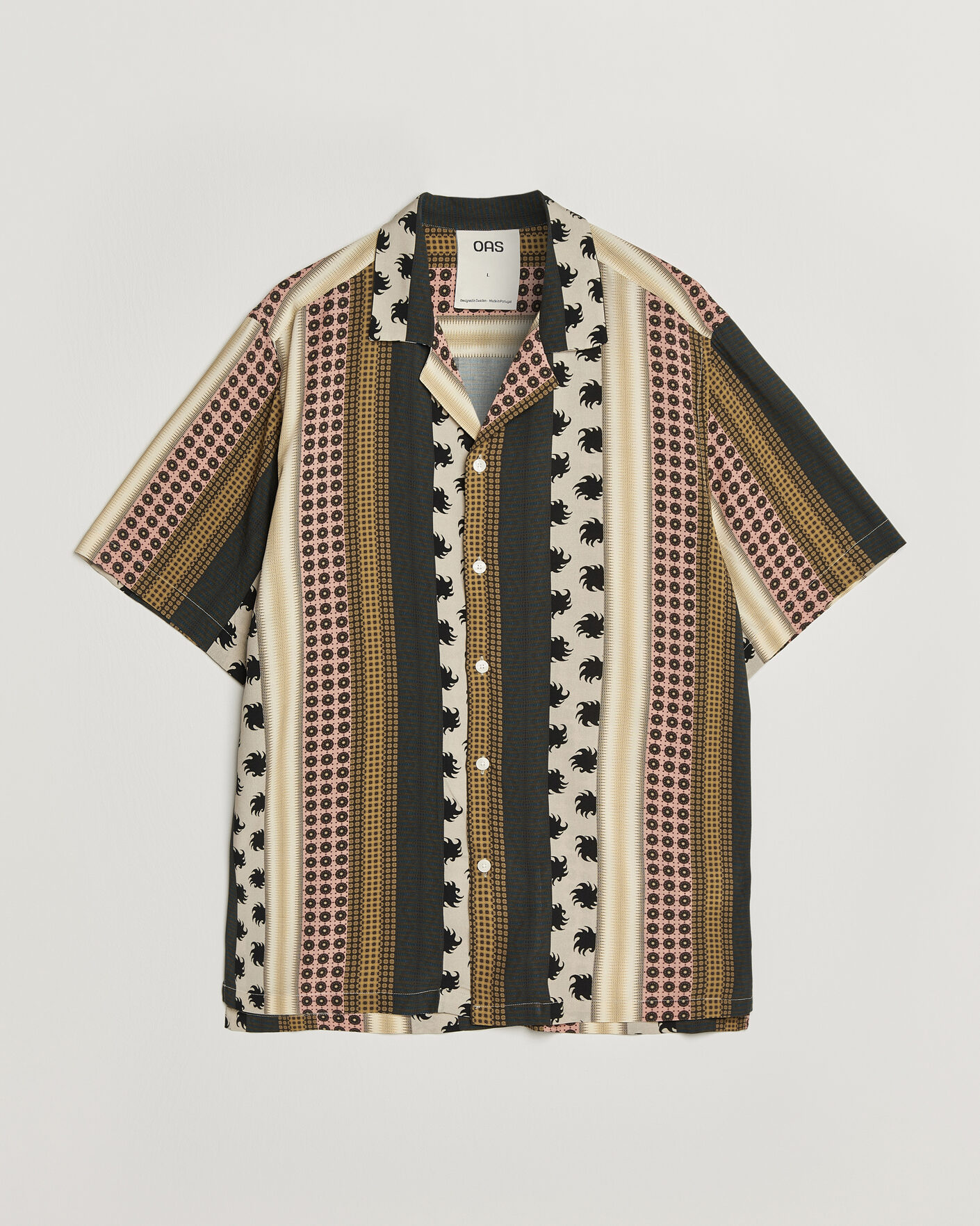 Mies | Kauluspaidat | OAS | Mixset Rocco Printed Cuba Short Sleeve Shirt Multi