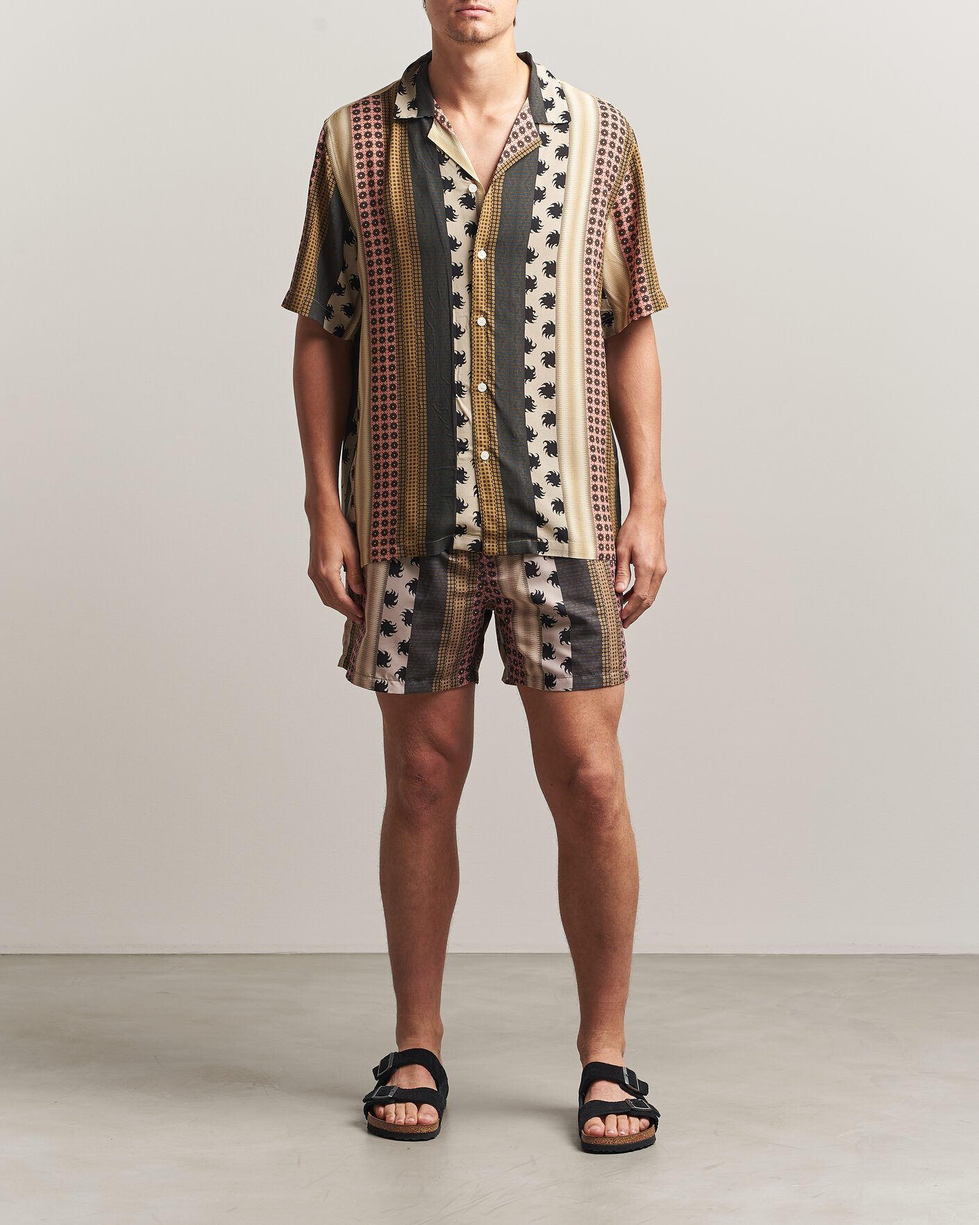 Mies | Kauluspaidat | OAS | Mixset Rocco Printed Cuba Short Sleeve Shirt Multi