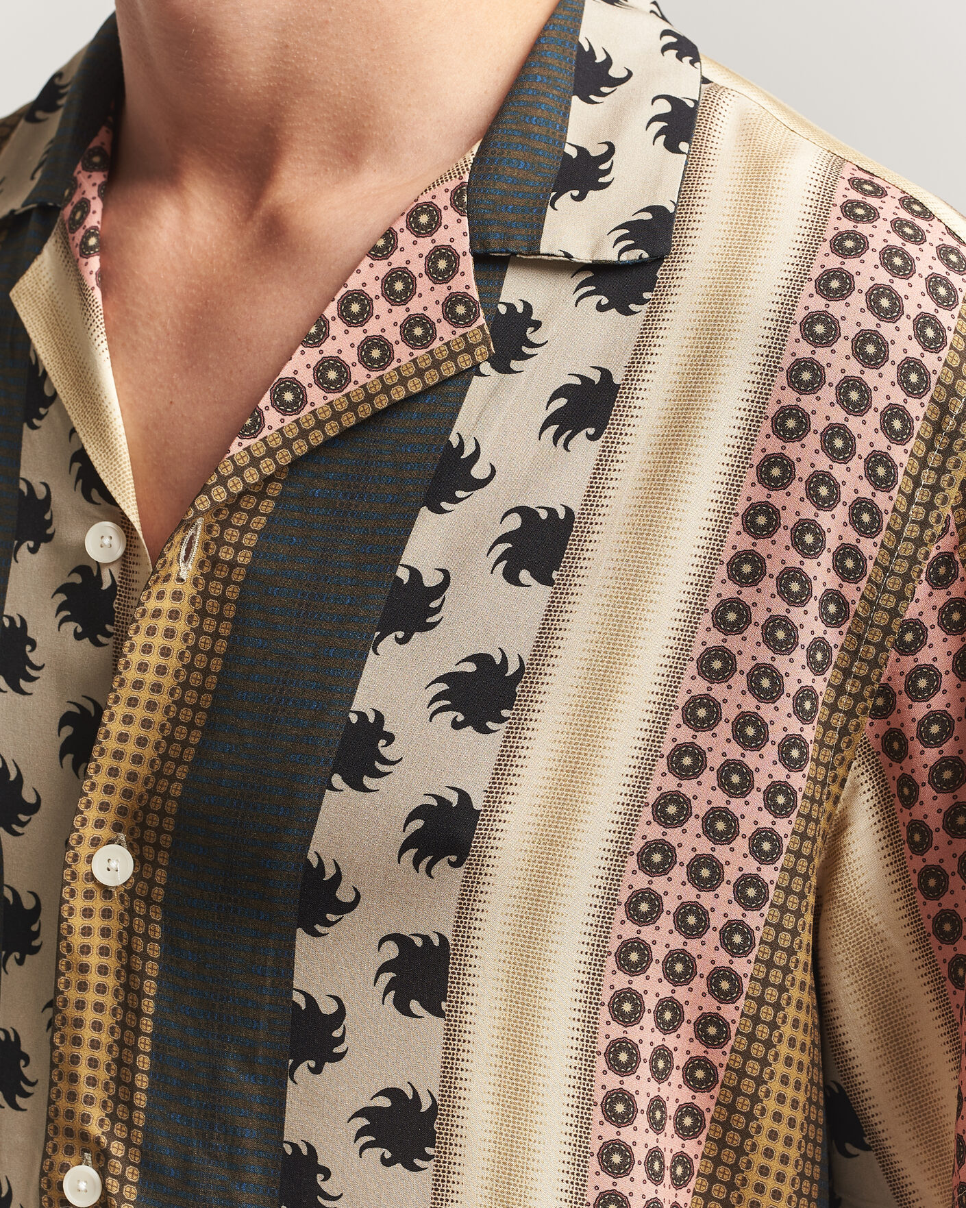 Mies | Kauluspaidat | OAS | Mixset Rocco Printed Cuba Short Sleeve Shirt Multi