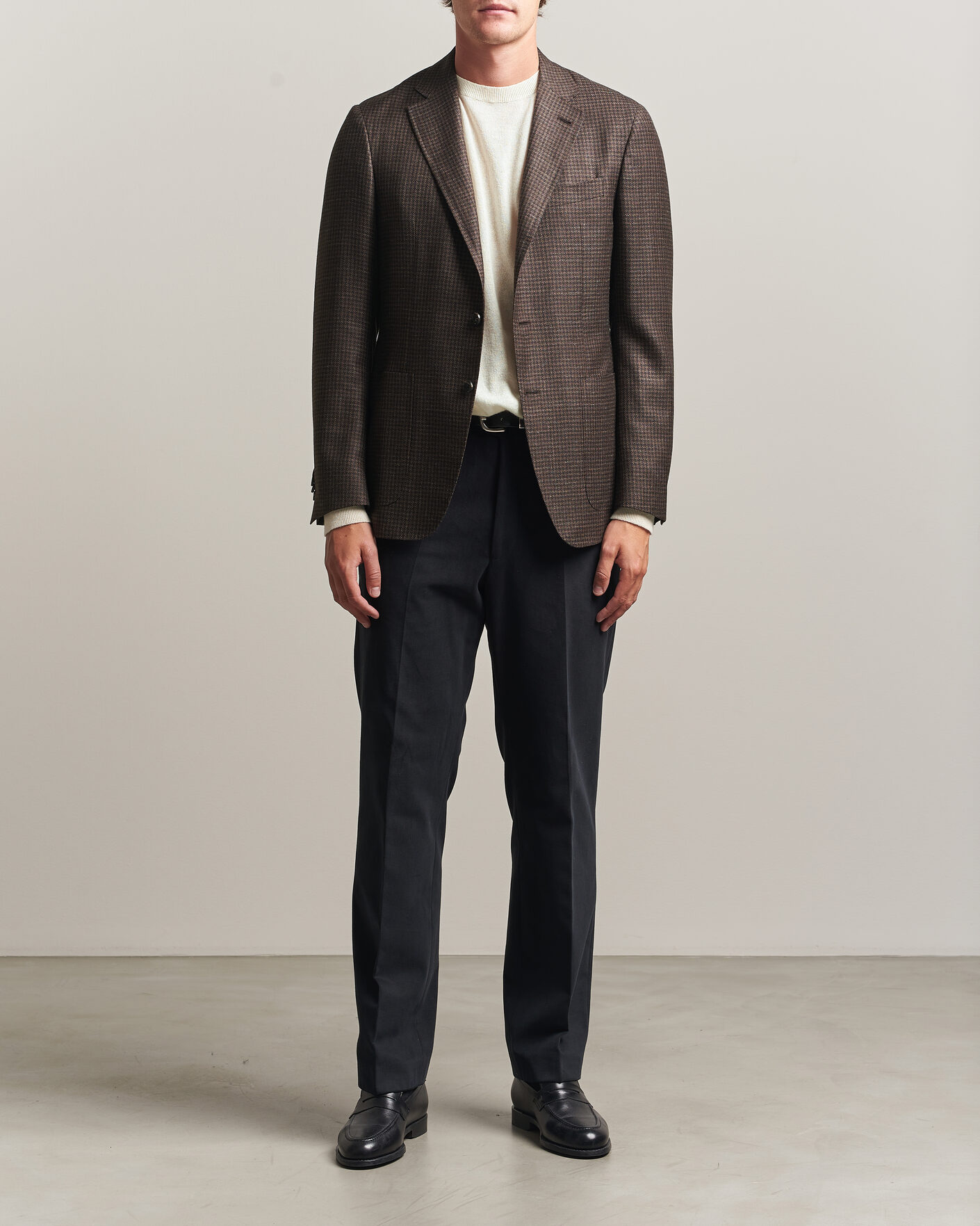 Mies | Pikkutakit | Canali | Kei Houndstooth Flannel Blazer Dark Brown