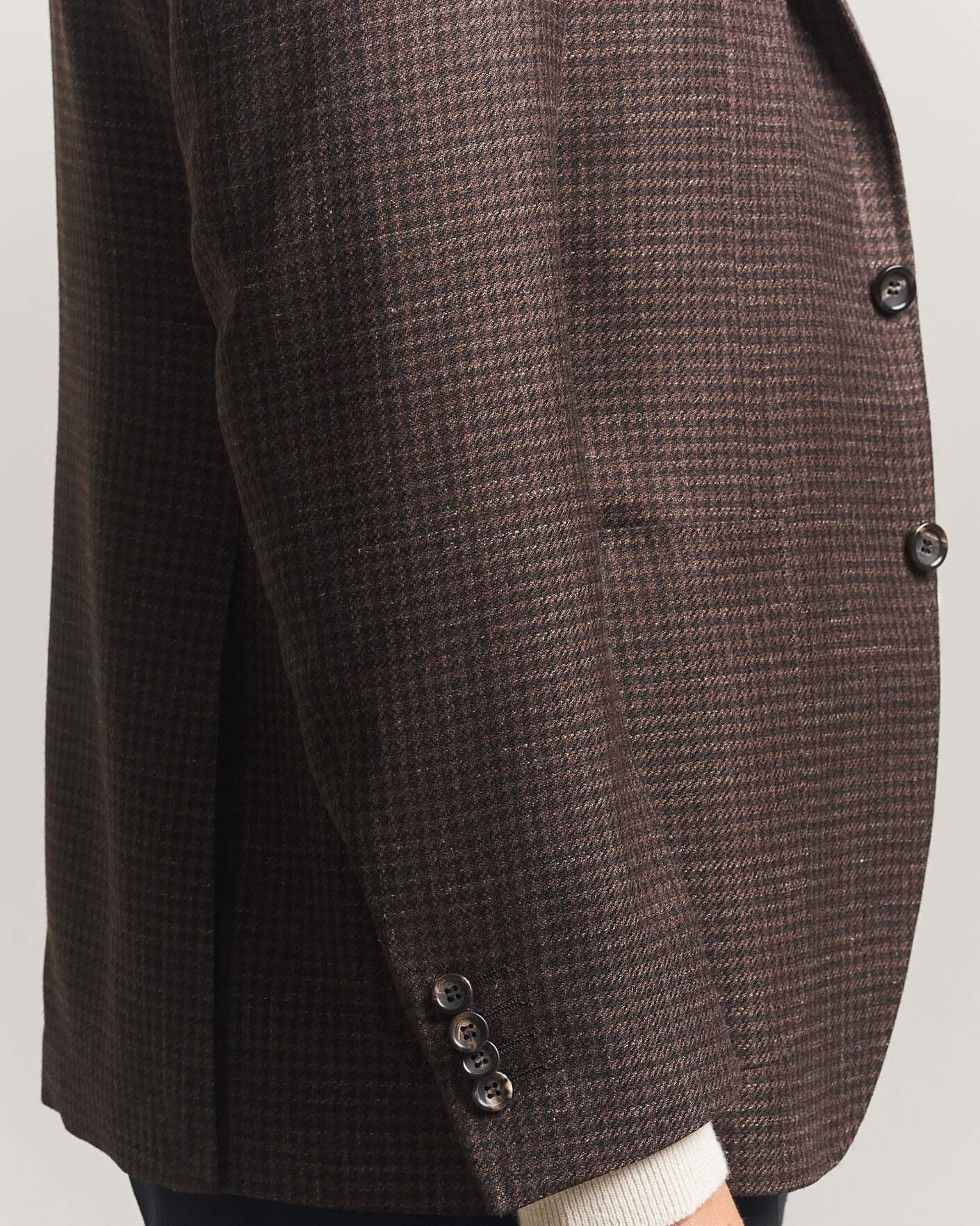 Mies | Pikkutakit | Canali | Kei Houndstooth Flannel Blazer Dark Brown