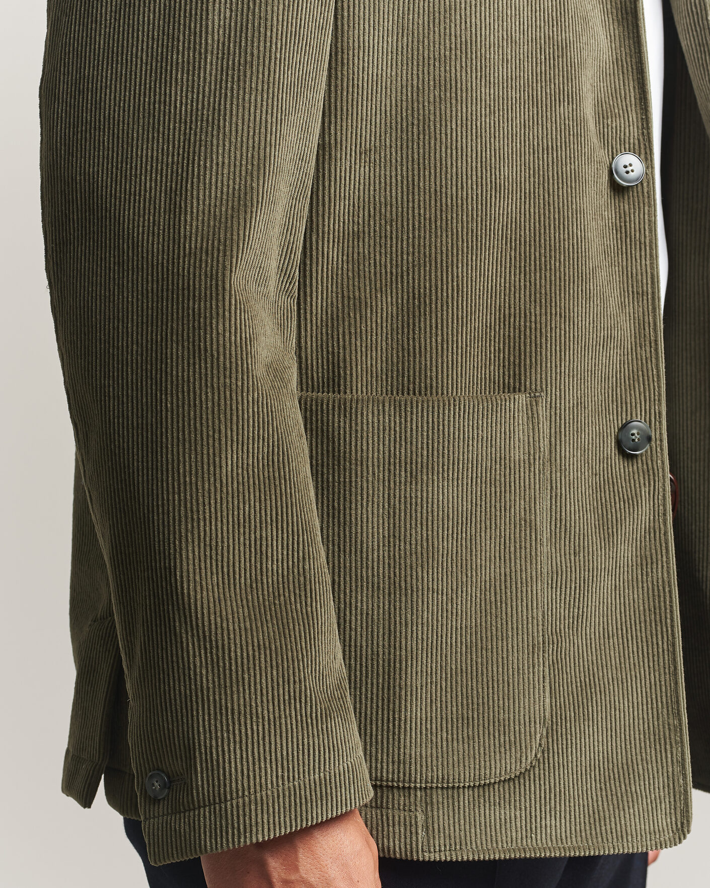 Mies | Takit | Canali | Corduroy Chore Jacket Olive