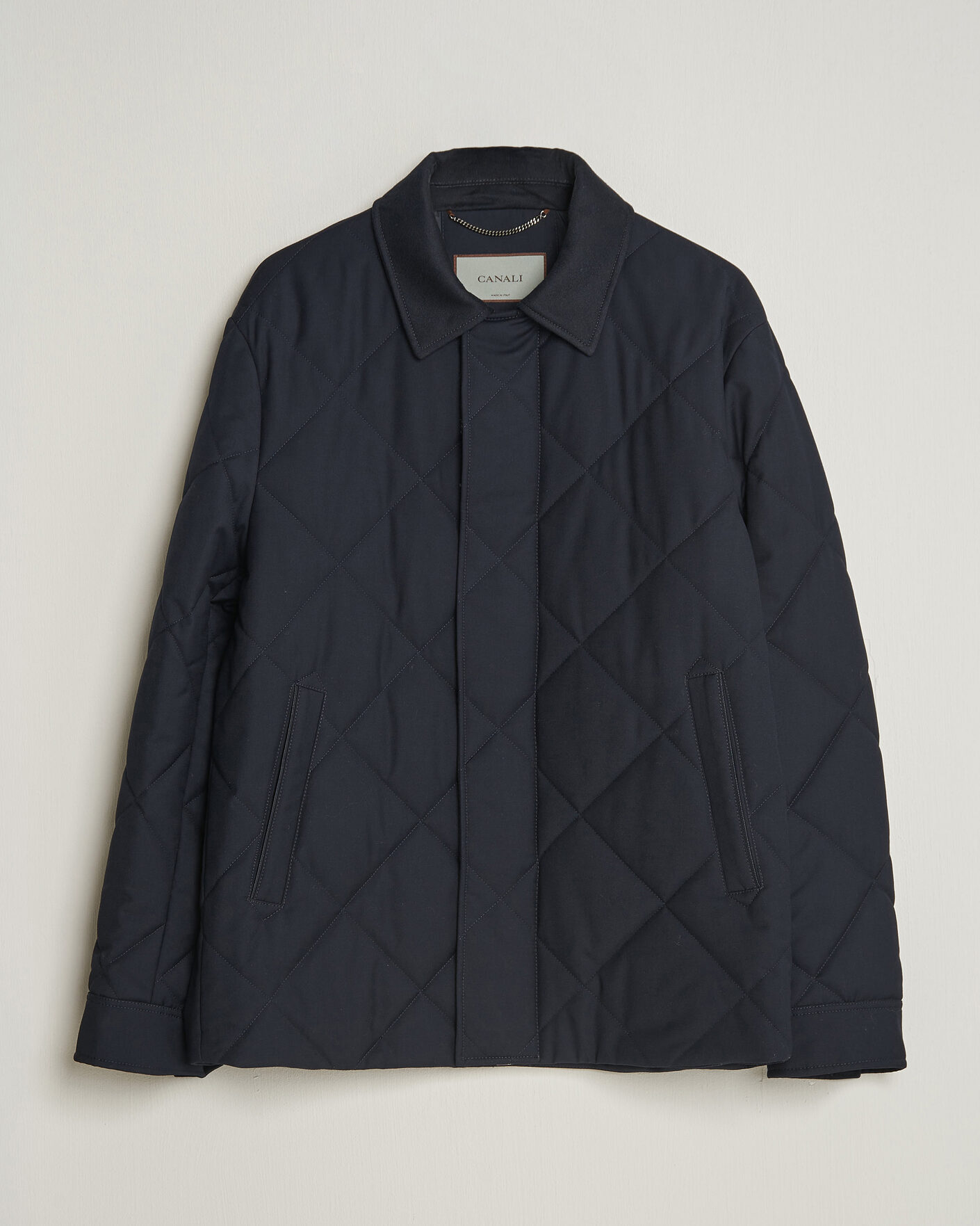 Mies | Takit | Canali | Quilted Country Coat Navy
