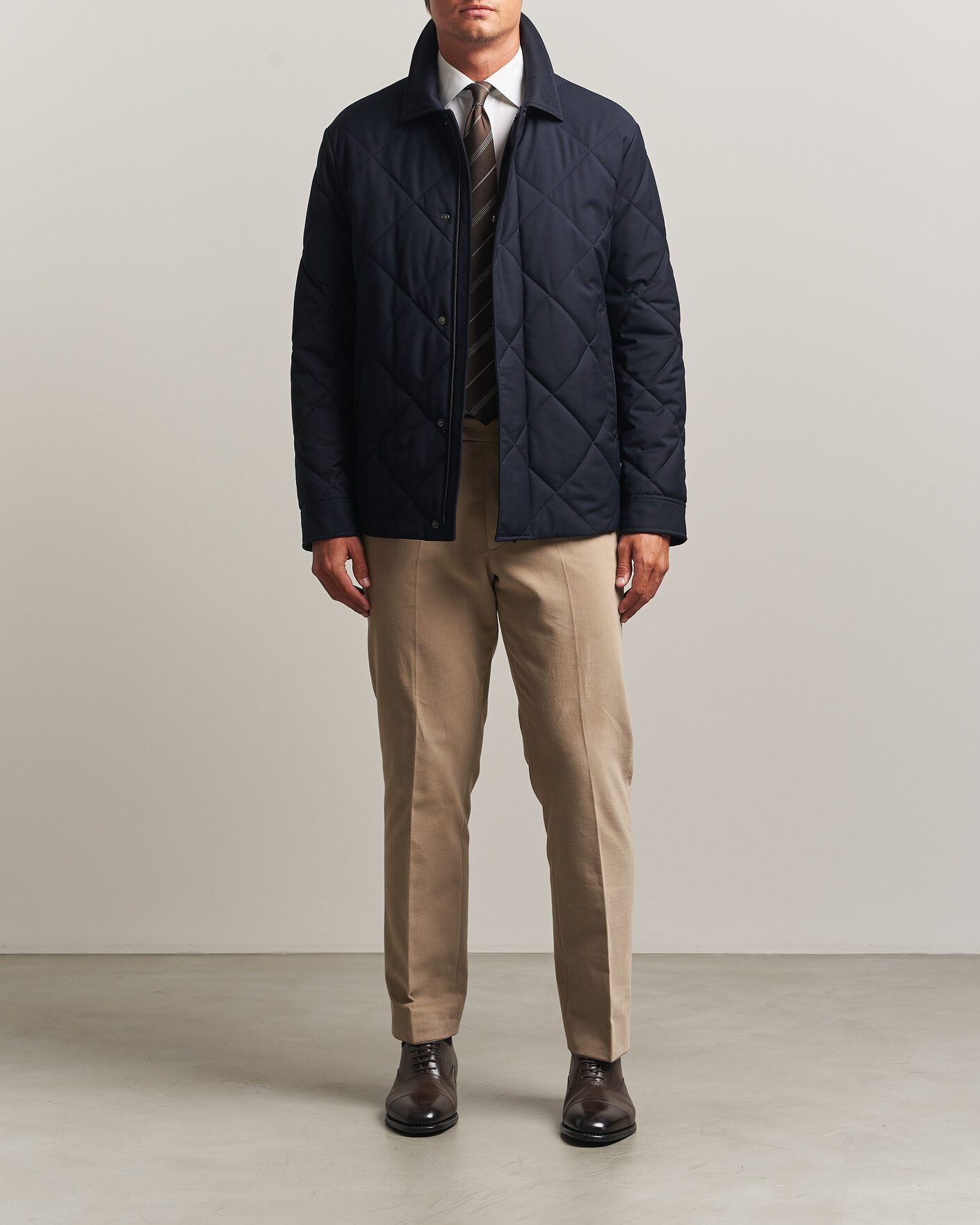 Mies | Takit | Canali | Quilted Country Coat Navy