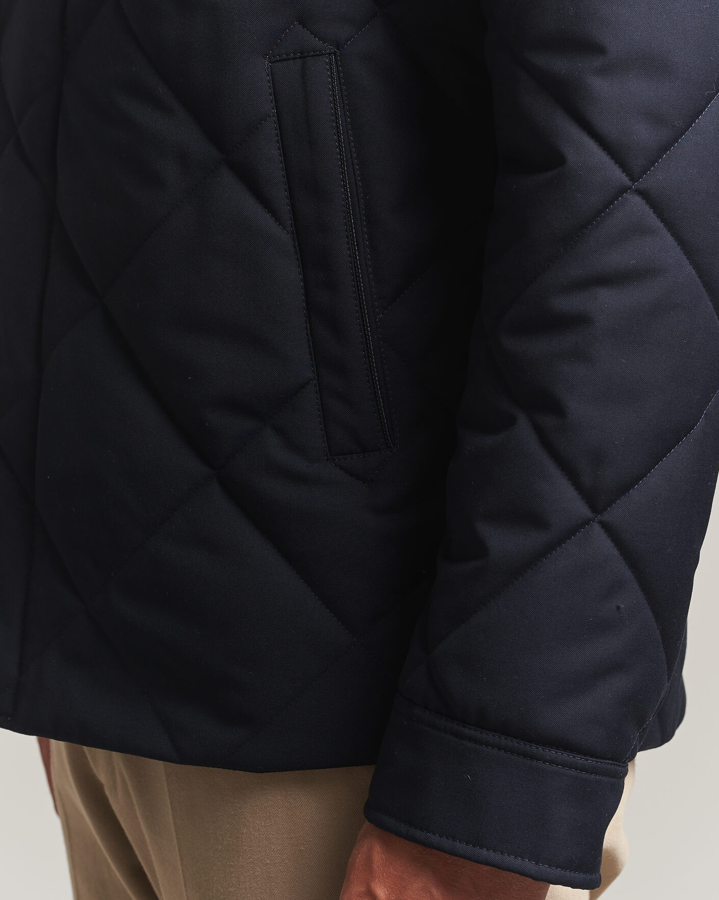 Mies | Takit | Canali | Quilted Country Coat Navy