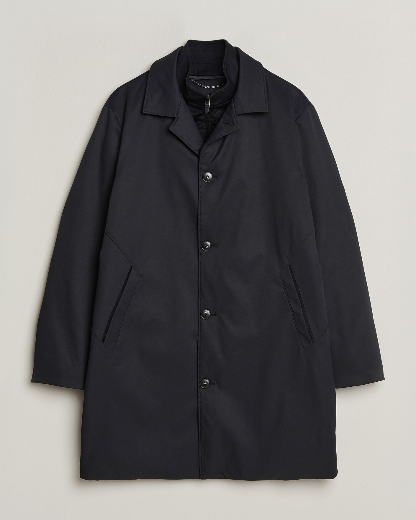 Mies | Takit | Canali | Zip Liner Down Coat Navy