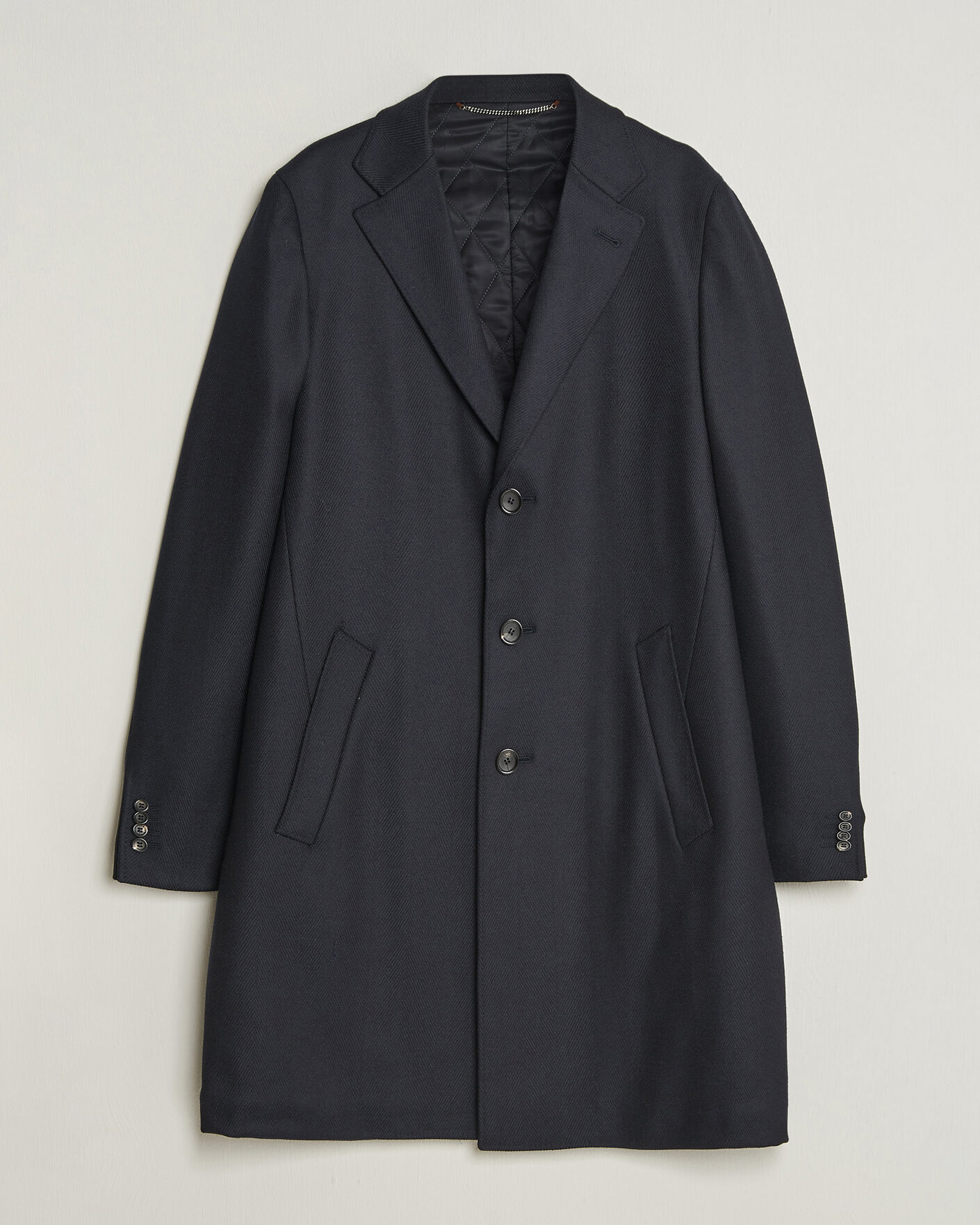 Mies | Takit | Canali | Kei Wool Travel Coat Navy