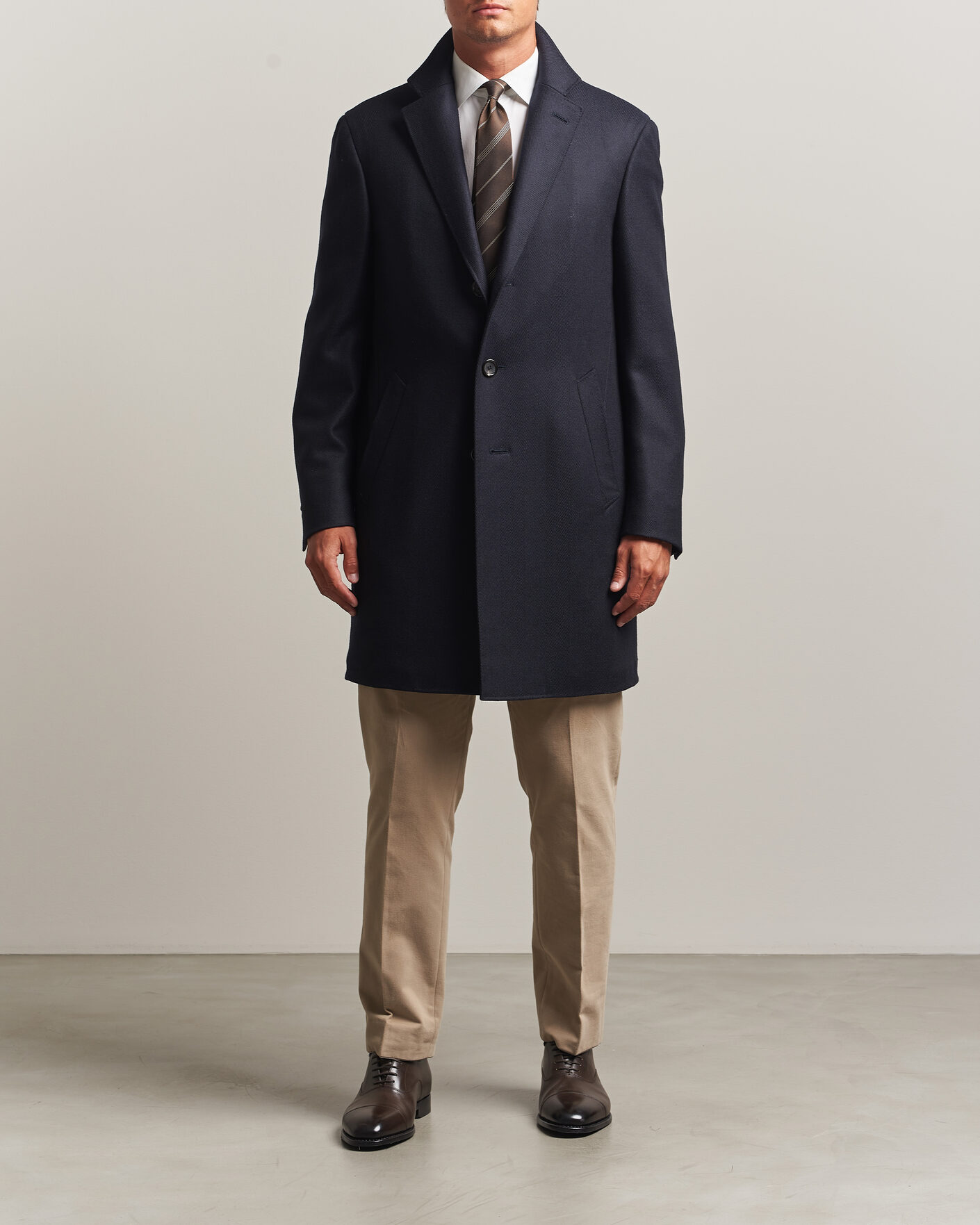 Mies | Takit | Canali | Kei Wool Travel Coat Navy