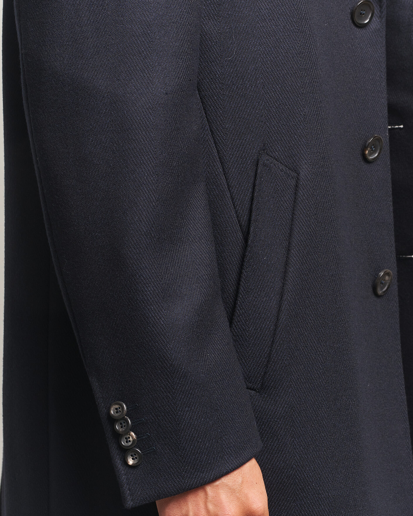 Mies | Takit | Canali | Kei Wool Travel Coat Navy