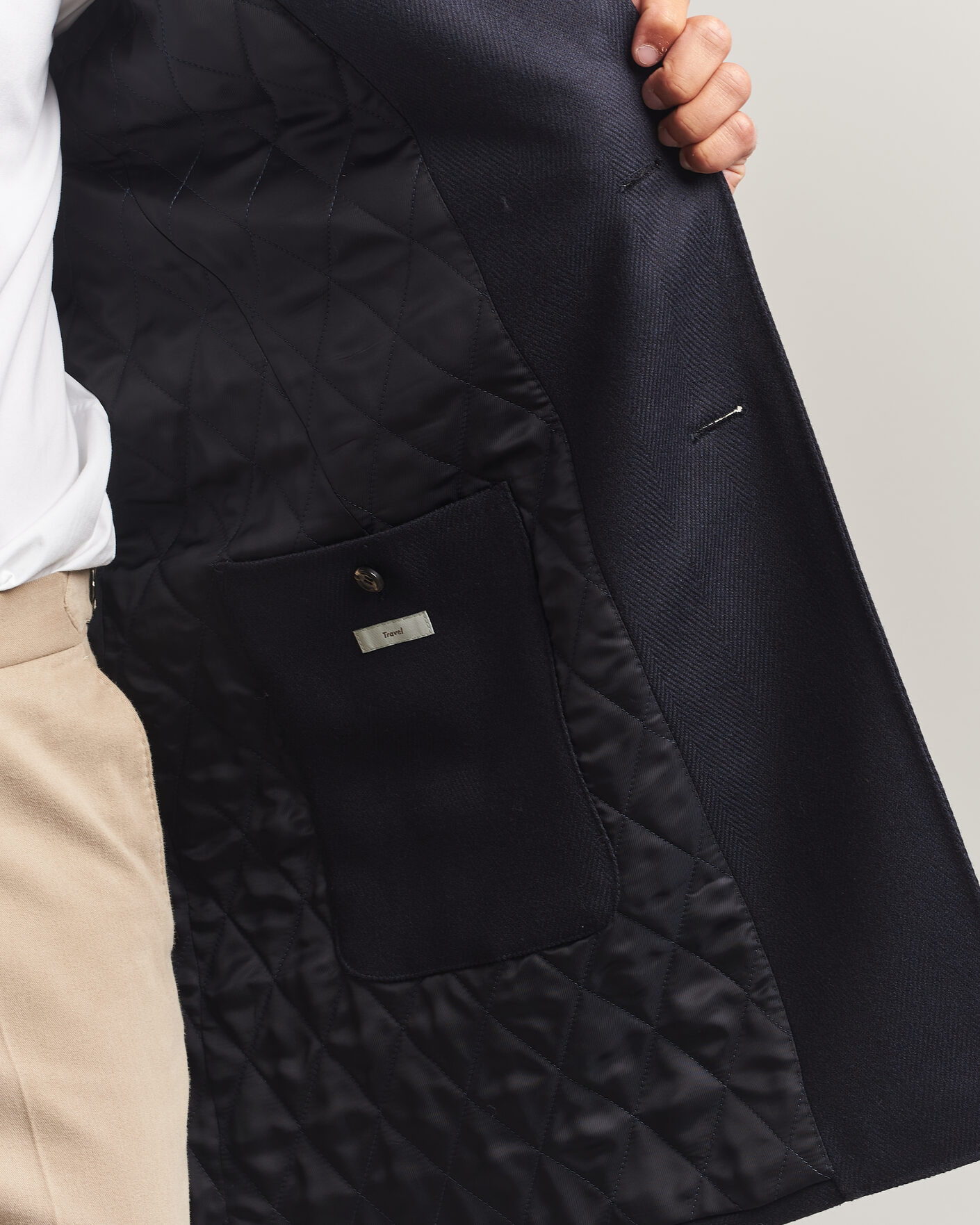 Mies | Takit | Canali | Kei Wool Travel Coat Navy