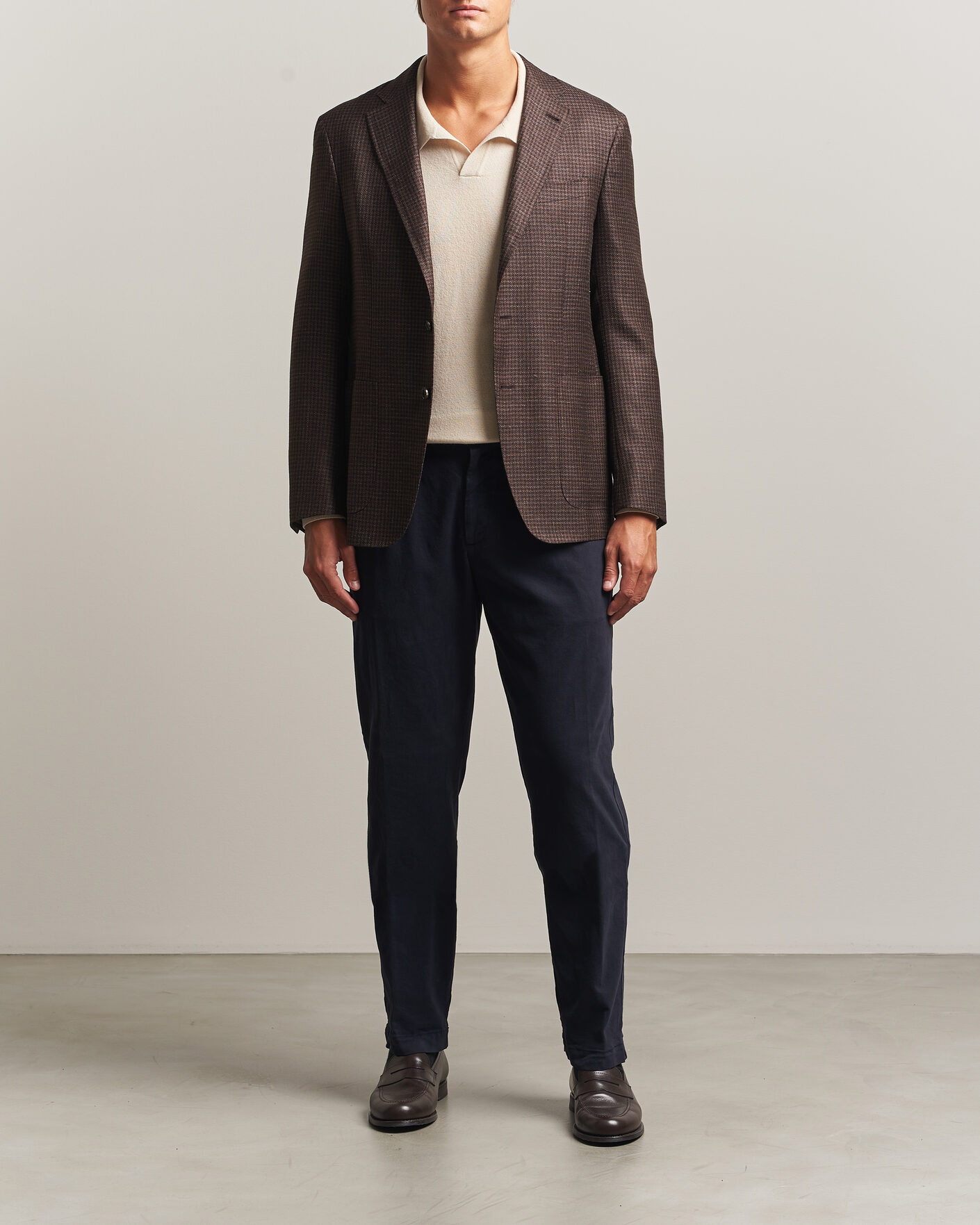 Mies | Housut | Canali | Cotton/Cashmere Chinos Navy